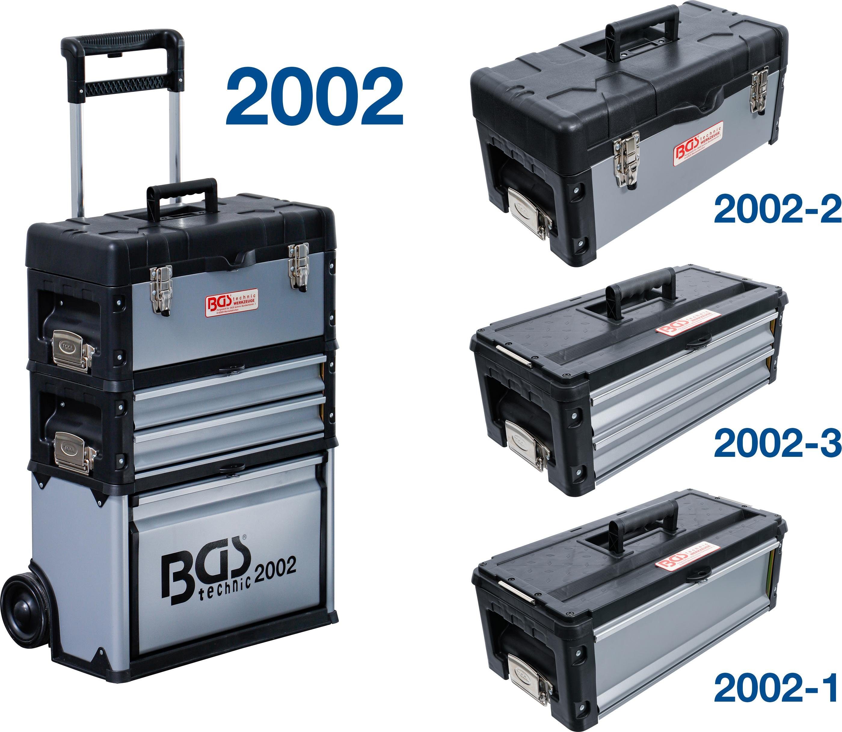 BGS Art. 2002 technic Hartschalen-Werkzeugkoffer-Aufsatz, Werkstattwagen 2 für Schubladen,