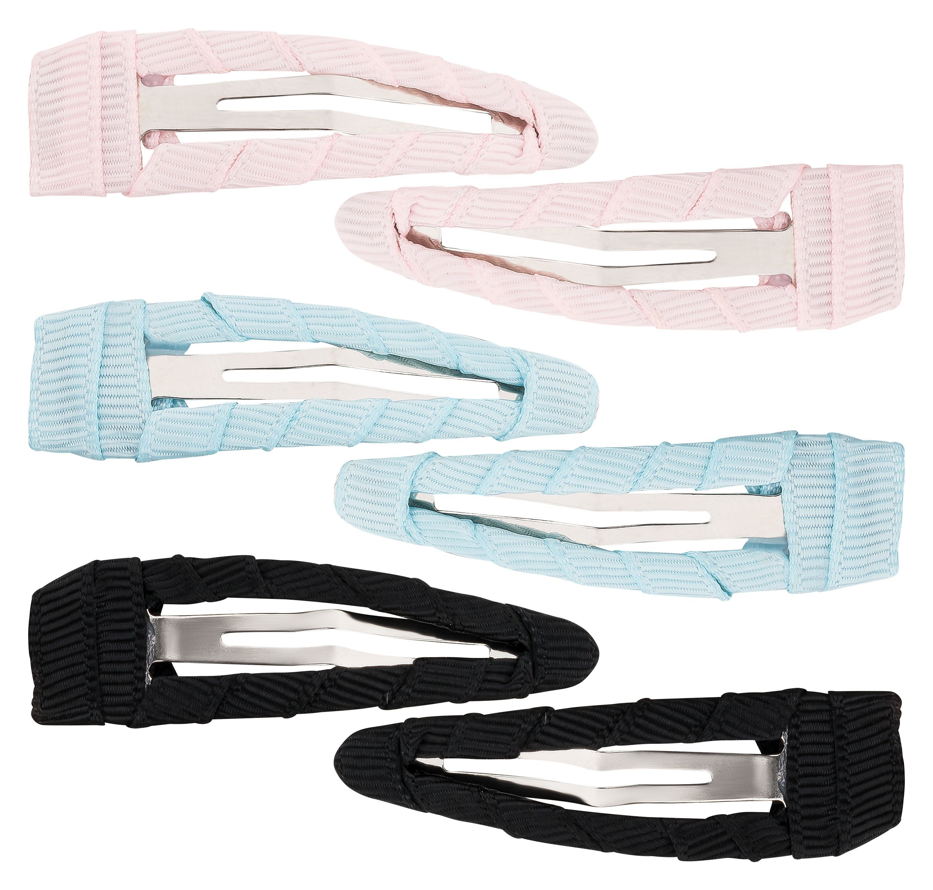 tanzmuster Haarspange Haarspangen Klick-Klack mit Stoffbezug - 6er Set, Ballettschläppchen für Mädchen