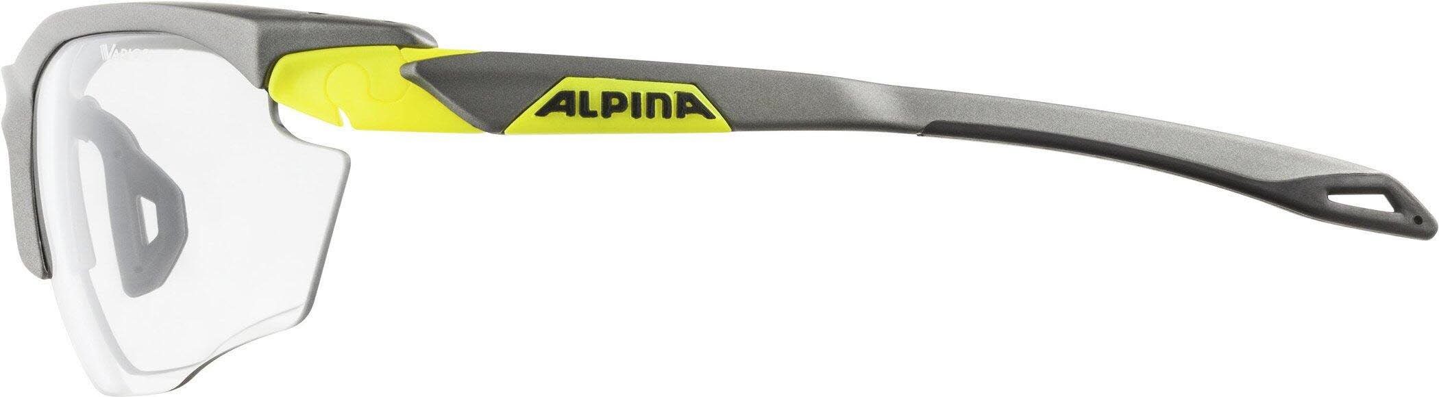Alpina tin-neon-yellow Skibrille matt