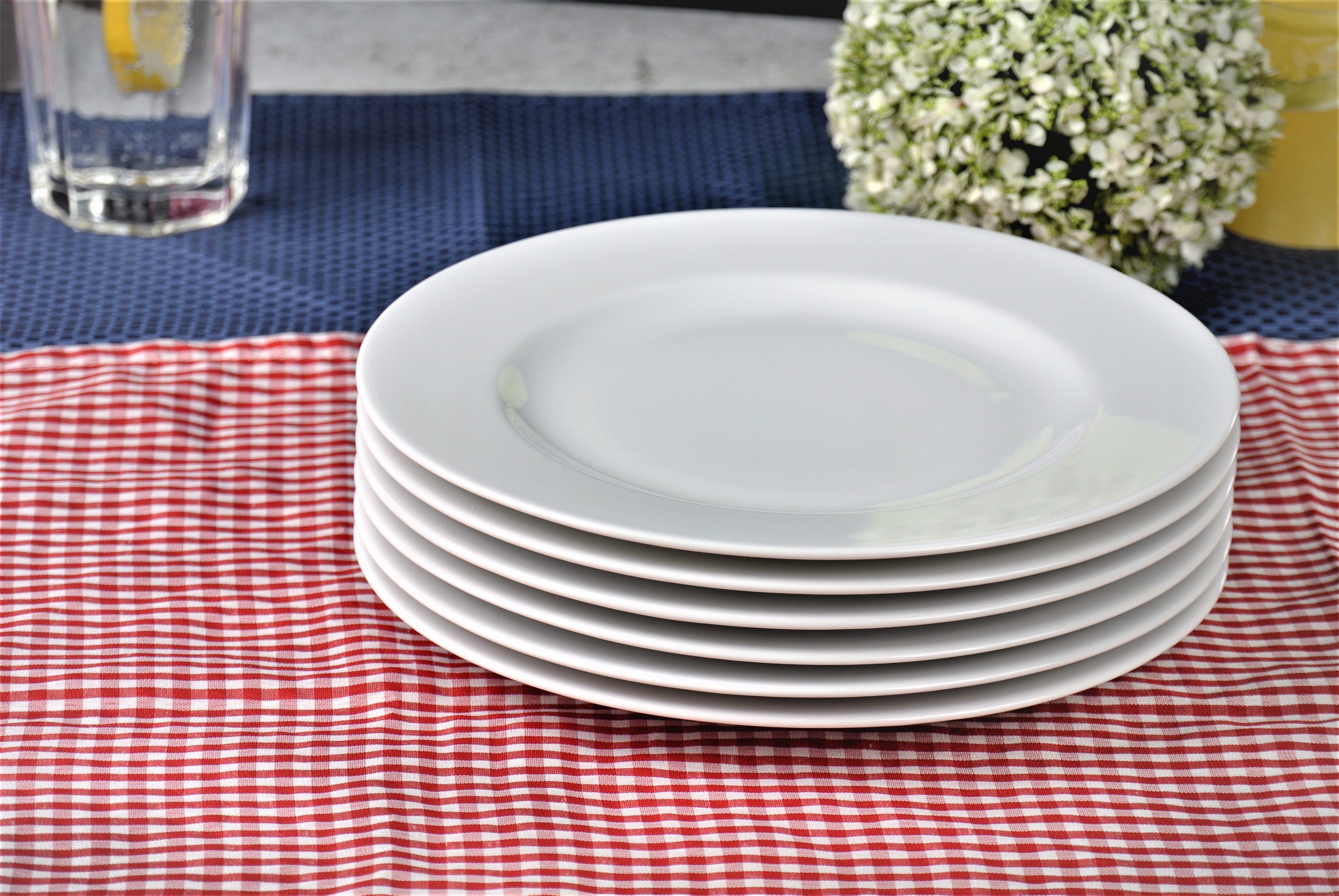 Retsch Arzberg Frühstücksteller Teller Set, HEIKE WEISS, Dessert- & Kuchenteller 19 cm, Porzellan, (6 St), klassisch runder Frühstücksteller für jeden Anlass, spülmaschinenfest