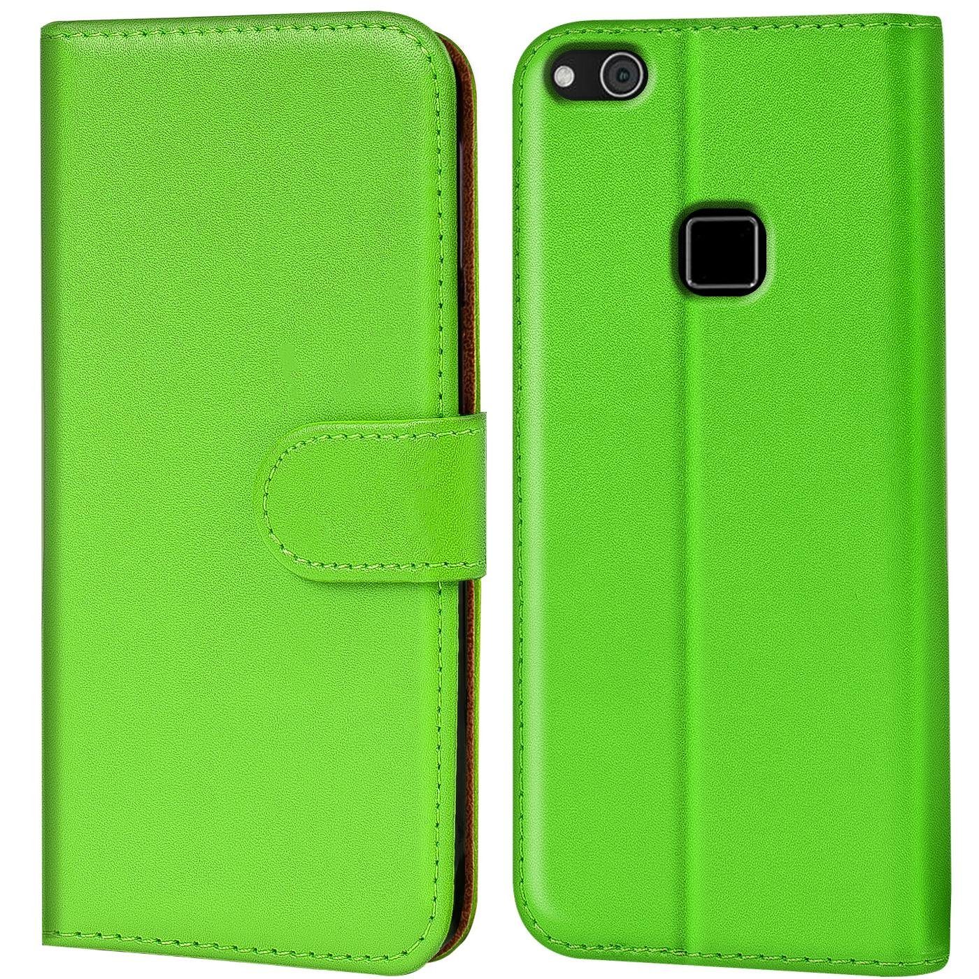 CoolGadget Handyhülle Book Case Handy Tasche für Huawei P10 Lite 5,2 Zoll, Hülle Klapphülle Flip Cover für P10 Lite Schutzhülle stoßfest