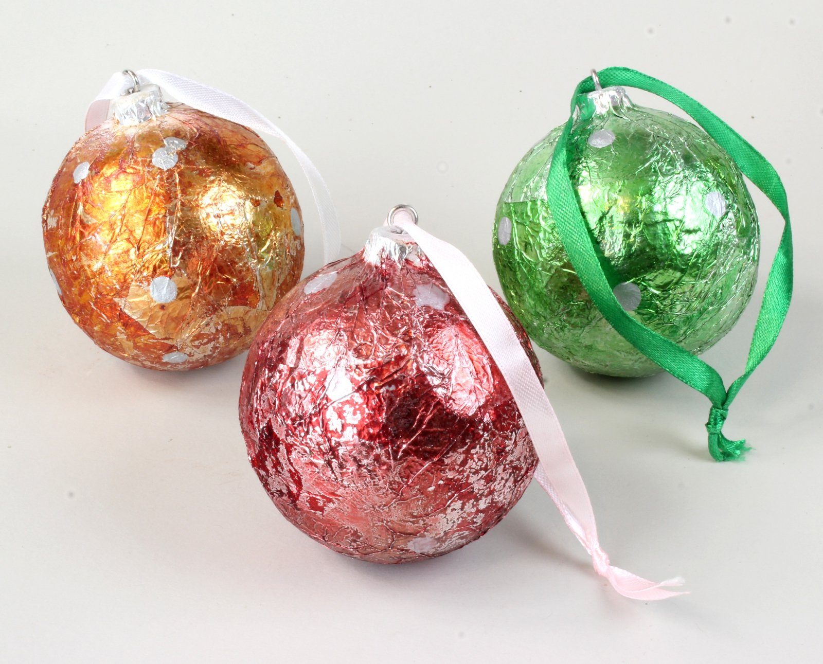 Lucht Weihnachtsbaumkugel Glamour Kugeln 3er Set 7 cm Weihnachtsdeko