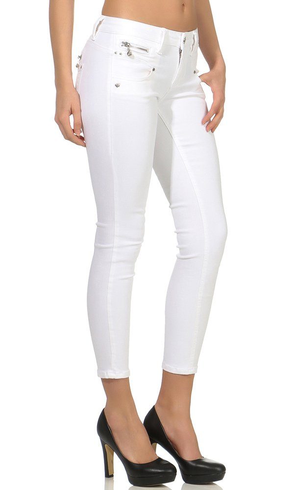 Freeman T. Porter 7/8-Hose Alexa Cropped Super Stretch Denim white Stretch günstig online kaufen