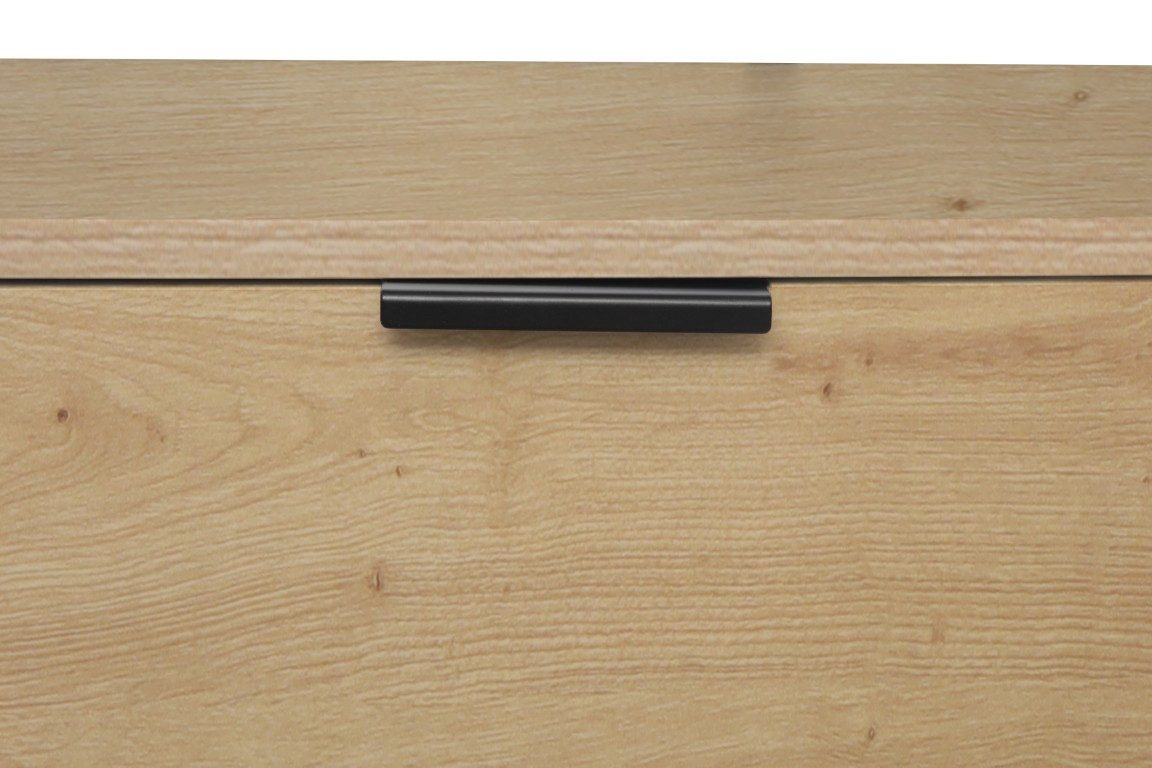 trendteam Schuhschrank Garderobenmöbel Kommode Jody, Artisan Oak / schwarz 90 cm