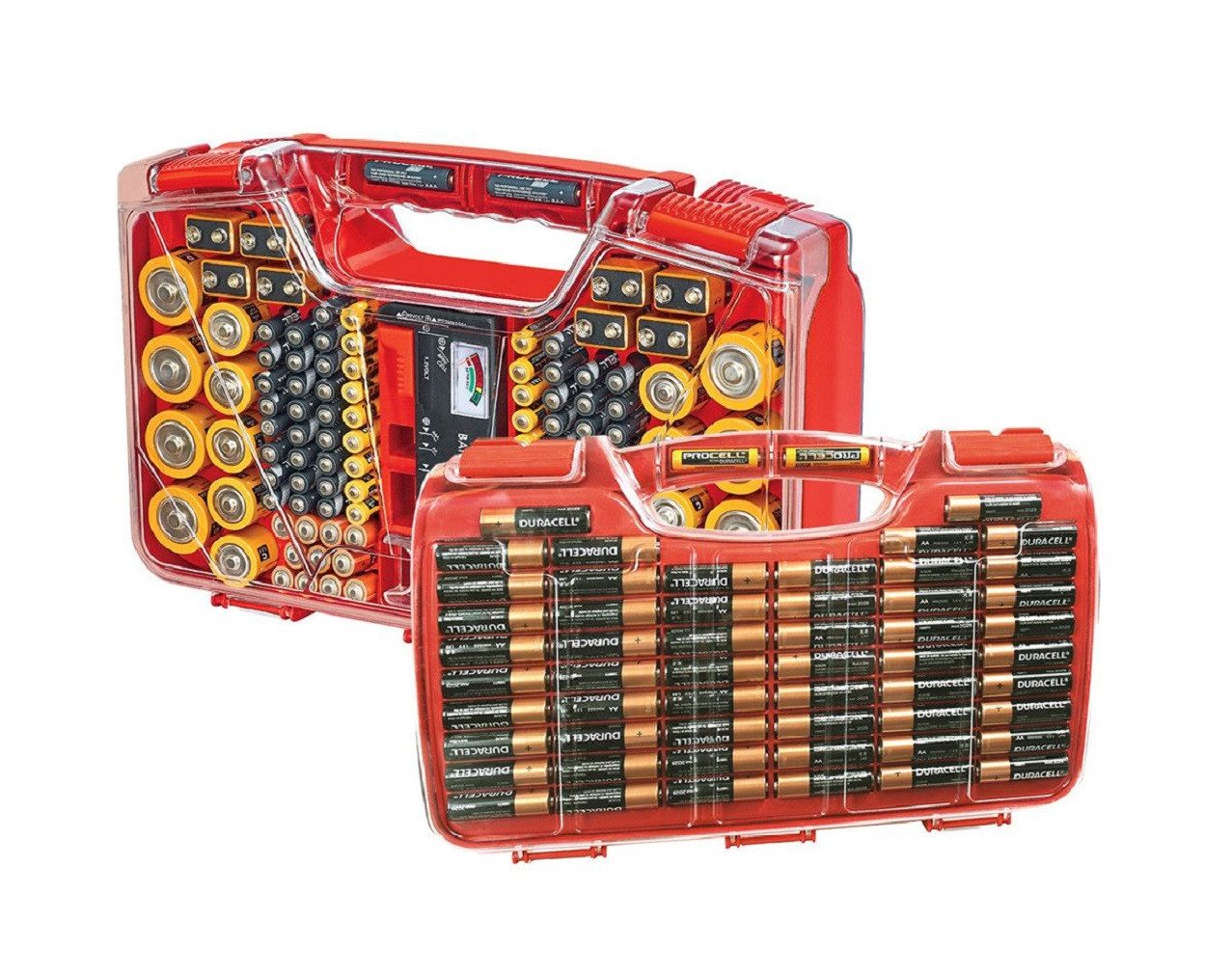 Orange-Planet Organizer Batteriekoffer für 180 Batterien Batterieaufbewahru günstig online kaufen