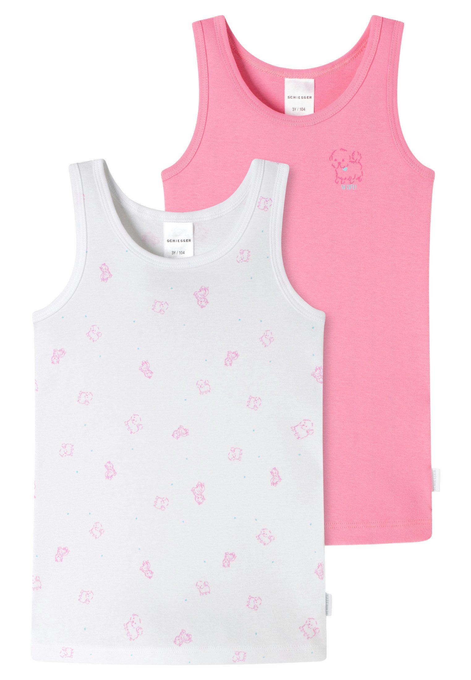 Unterhemd 2er Pack Kids Girls Feinripp Organic Cotton