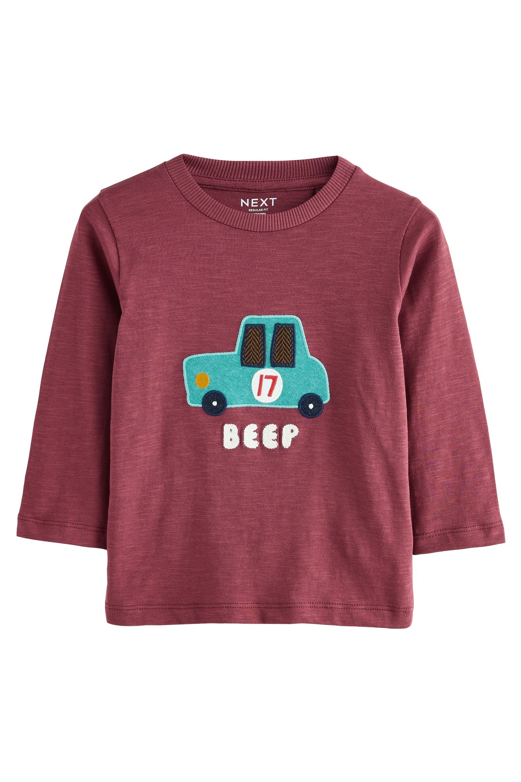 Next Langarmshirt Langärmeliges Shirt mit Applikation günstig online kaufen