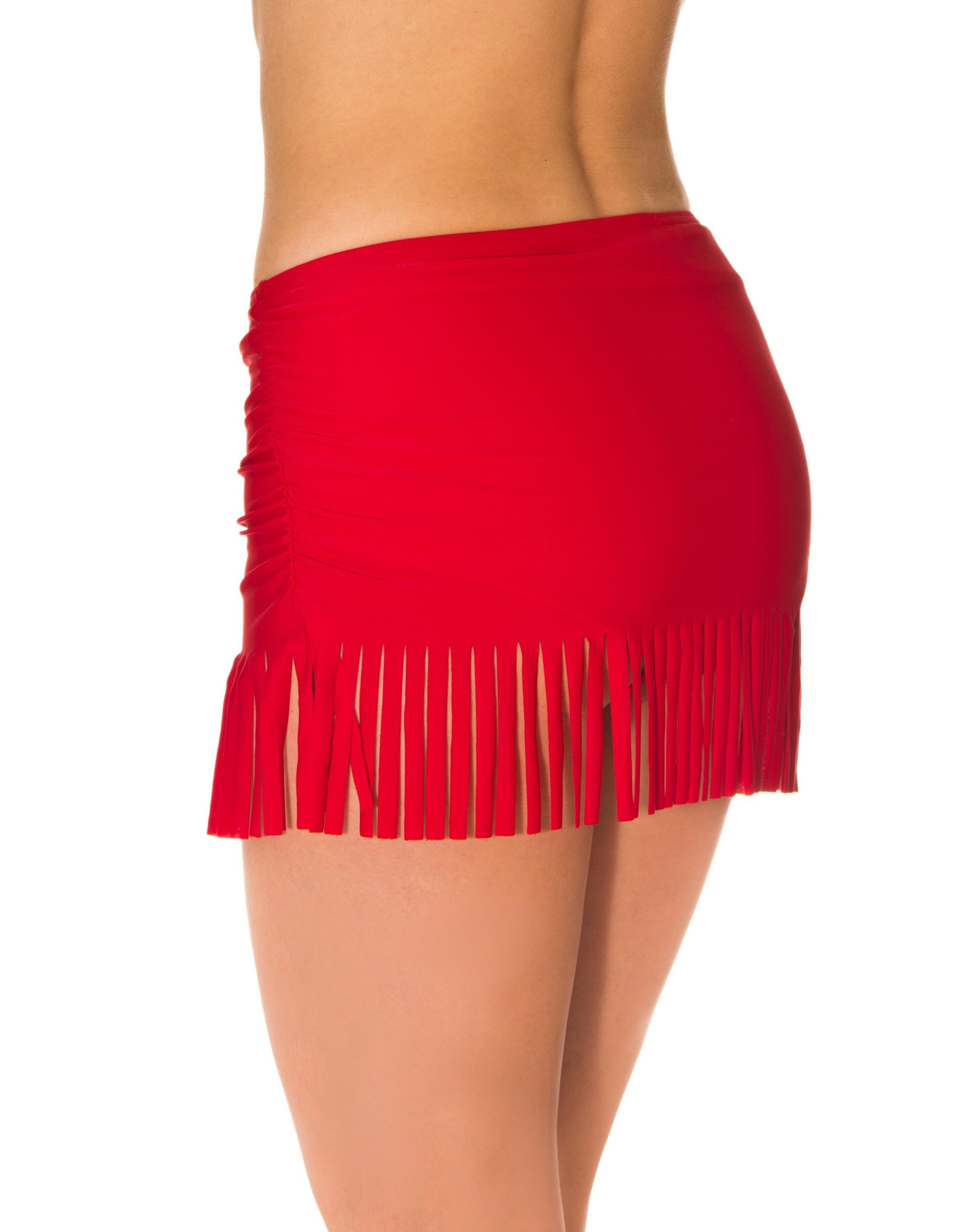 Aquarti Bikini-Hose Aquarti Damen Bikinihose mit Rock Seitliche Raffung