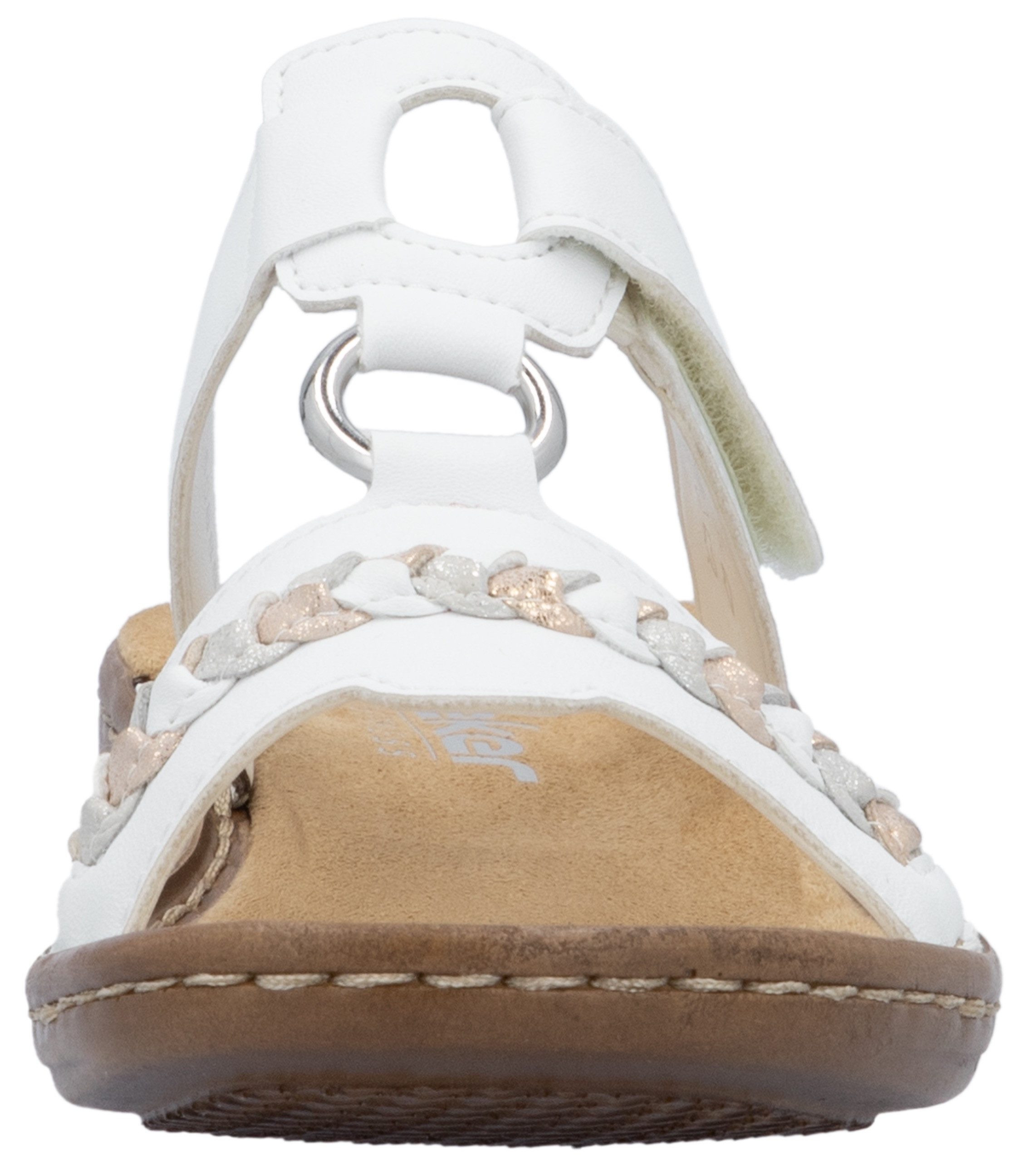 Rieker Pantolette, Keilabsatz, Sommerschuh, Schlappen in sommerlicher Optik