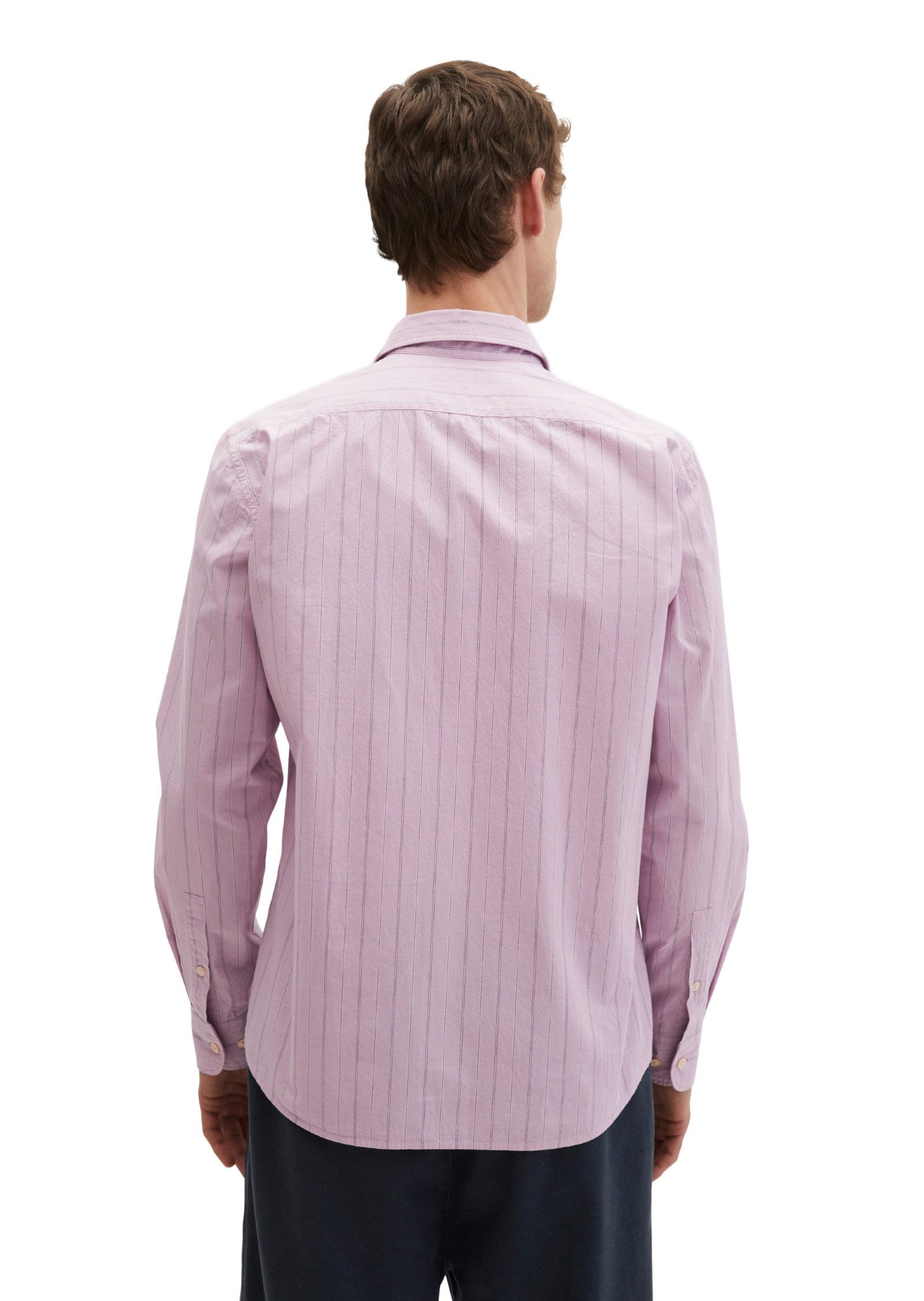 Marc O'Polo Langarmhemd aus bewegtem Bio-Baumwoll-Popeline