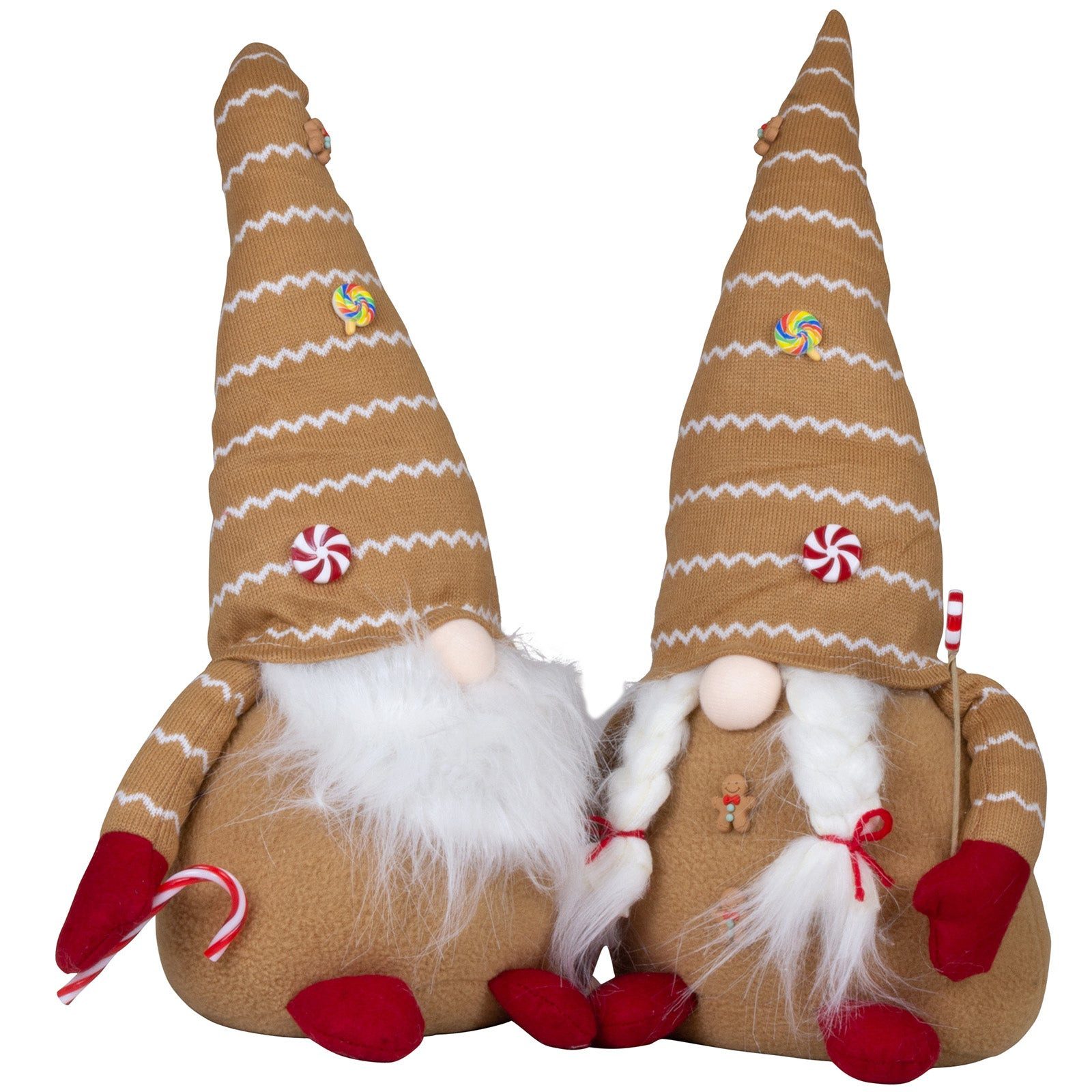 Christmas Paradise Wichtel Weihnachten 36 cm (48 cm) (Dekofigur, 2 St., Pärchen), Weihnachtsdeko Gnom braun