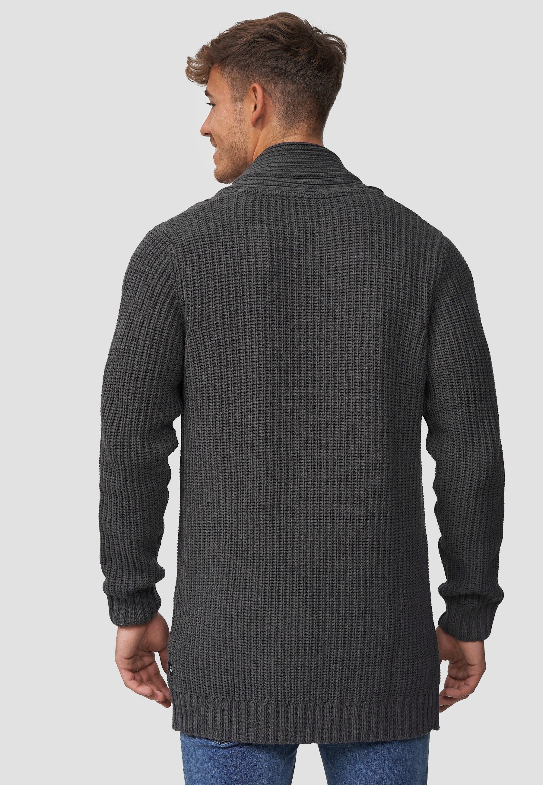 Indicode Anaheim Dk Cardigan Grey