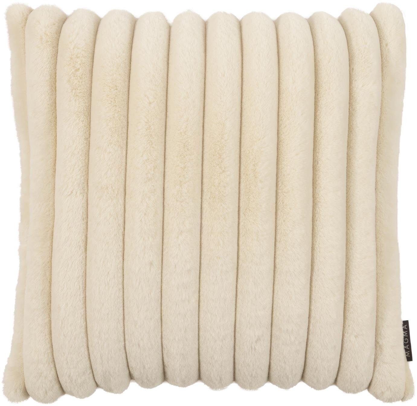 Magma Heimtex Kissenbezug Fellimitat dicke Streifen flauschig weich samtig günstig online kaufen