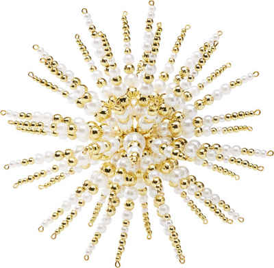 Zauberperle Bastelperlen Perlenstern-Komplettset White Gold, Ø 15 cm