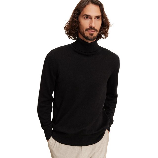 Silk and Cashmere Sweater Herren-Rollkragenpullover aus 100 % Kaschmir, wei günstig online kaufen