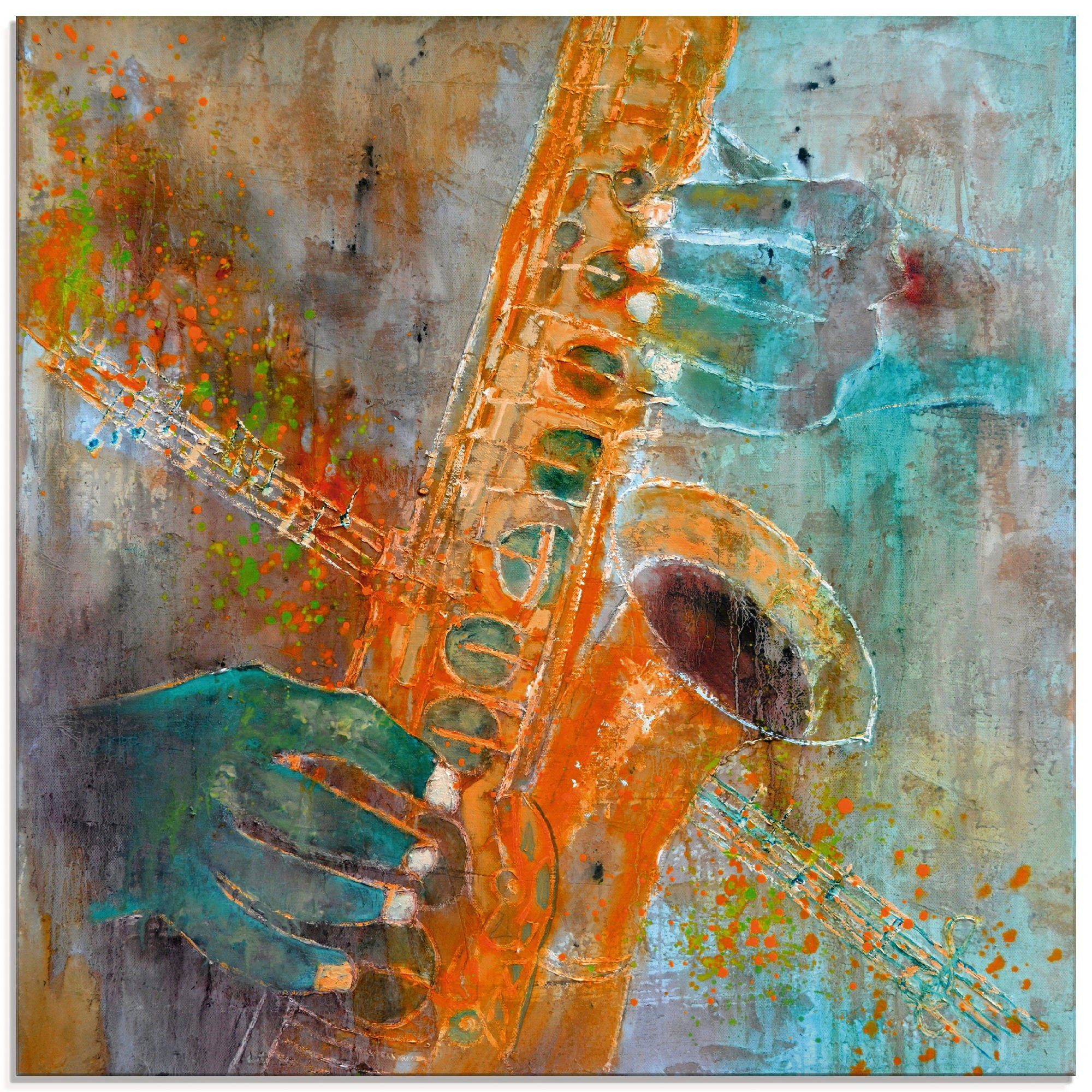 Artland Glasbild Ein Saxofon, Instrumente (1 St), in verschiedenen Größen