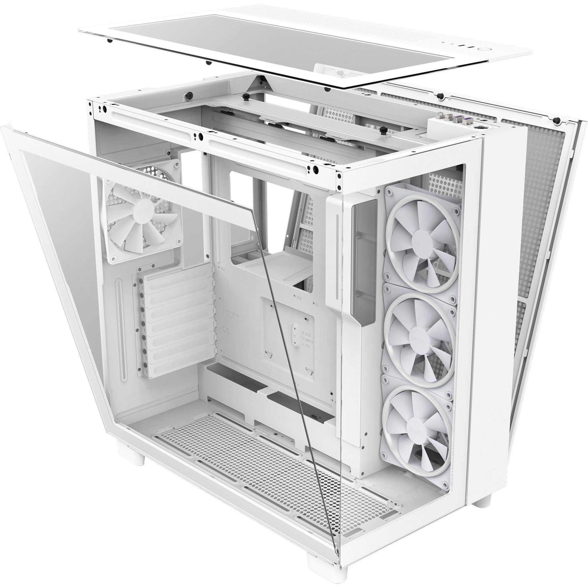 NZXT PC-Gehäuse NZXT H9 Elite All White, Tower-Gehäuse, (Tempered
