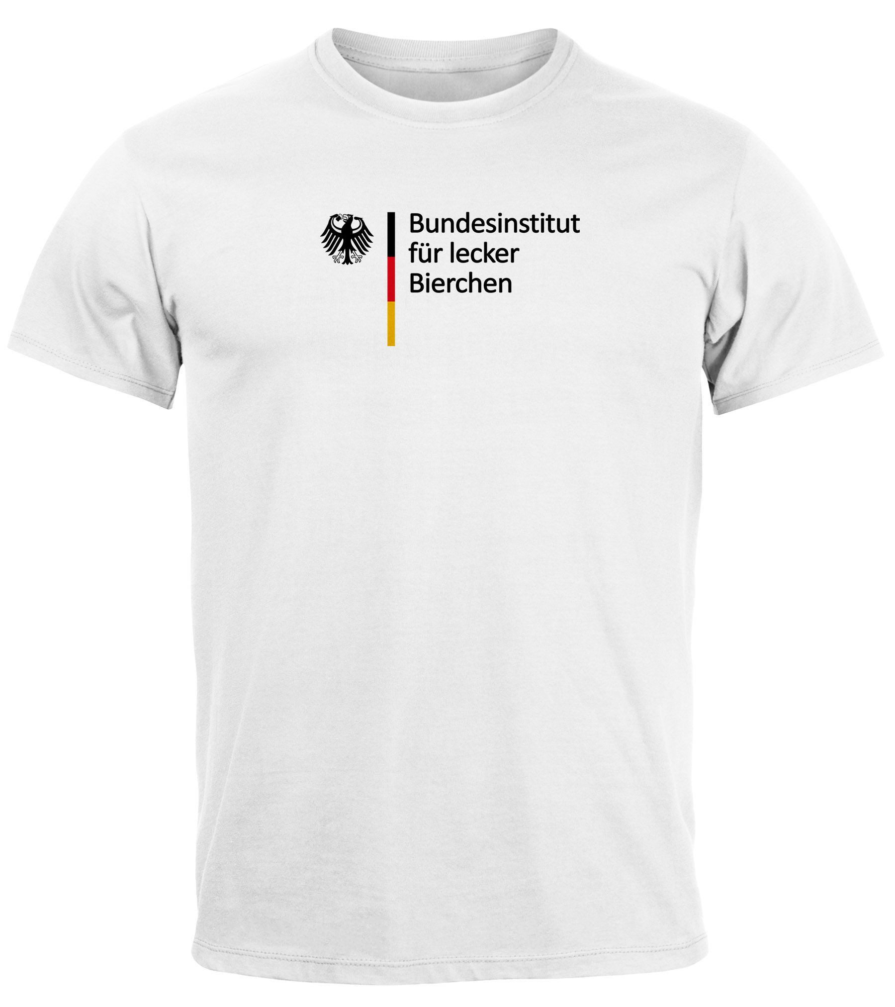 MoonWorks Print-Shirt Herren T-Shirt Alkohol Bier Bundesinstitut für lecker günstig online kaufen