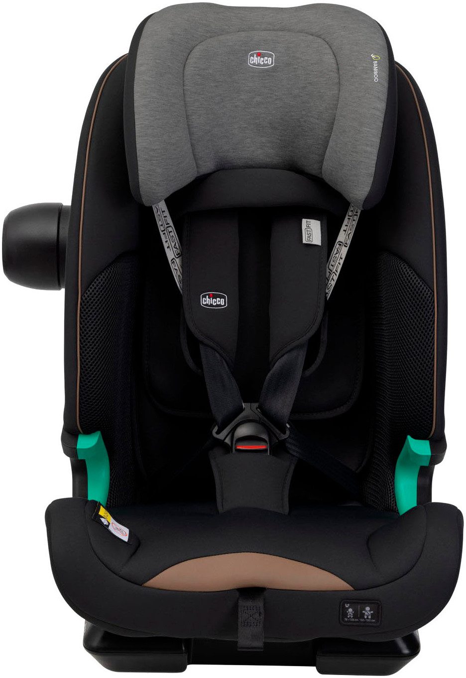 Chicco Autokindersitz Autokindersitz Seat&Go i-Size, Posh Black, ab: 15 Monaten, bis: 12 Jahre, ab: 76 cm, bis: 150 cm, ISOFIX-Befestigung