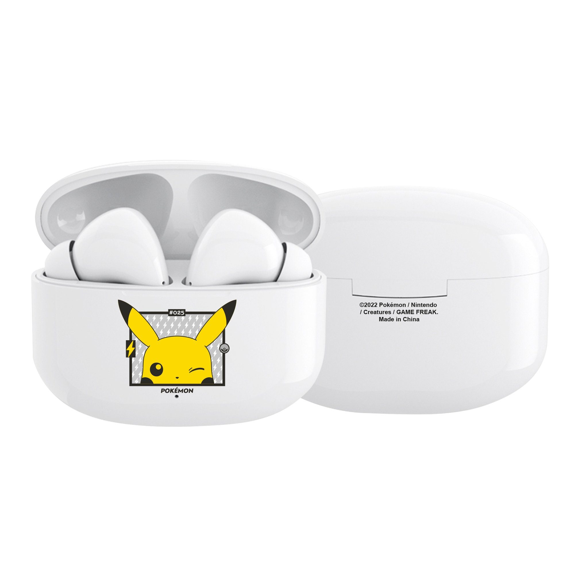 OTL Pokémon Pikachu Bluetooth 5.1 Kinder-Kopfhörer Bluetooth-Kopfhörer Voice Siri, Sound, Assistant, Alexa, Assistant, True (Google Leichtes Hochwertiger Ladebox Bluetooth, Gewicht) Wireless, mit