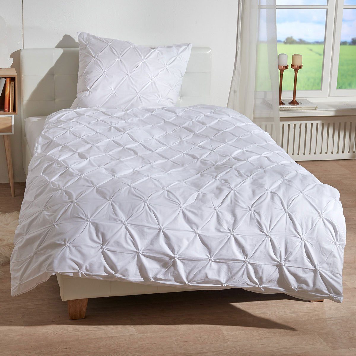 TRAUMSCHLAF Bettwäsche Pintuck, Mako Satin, 2 teilig, edles besonderes Desi günstig online kaufen