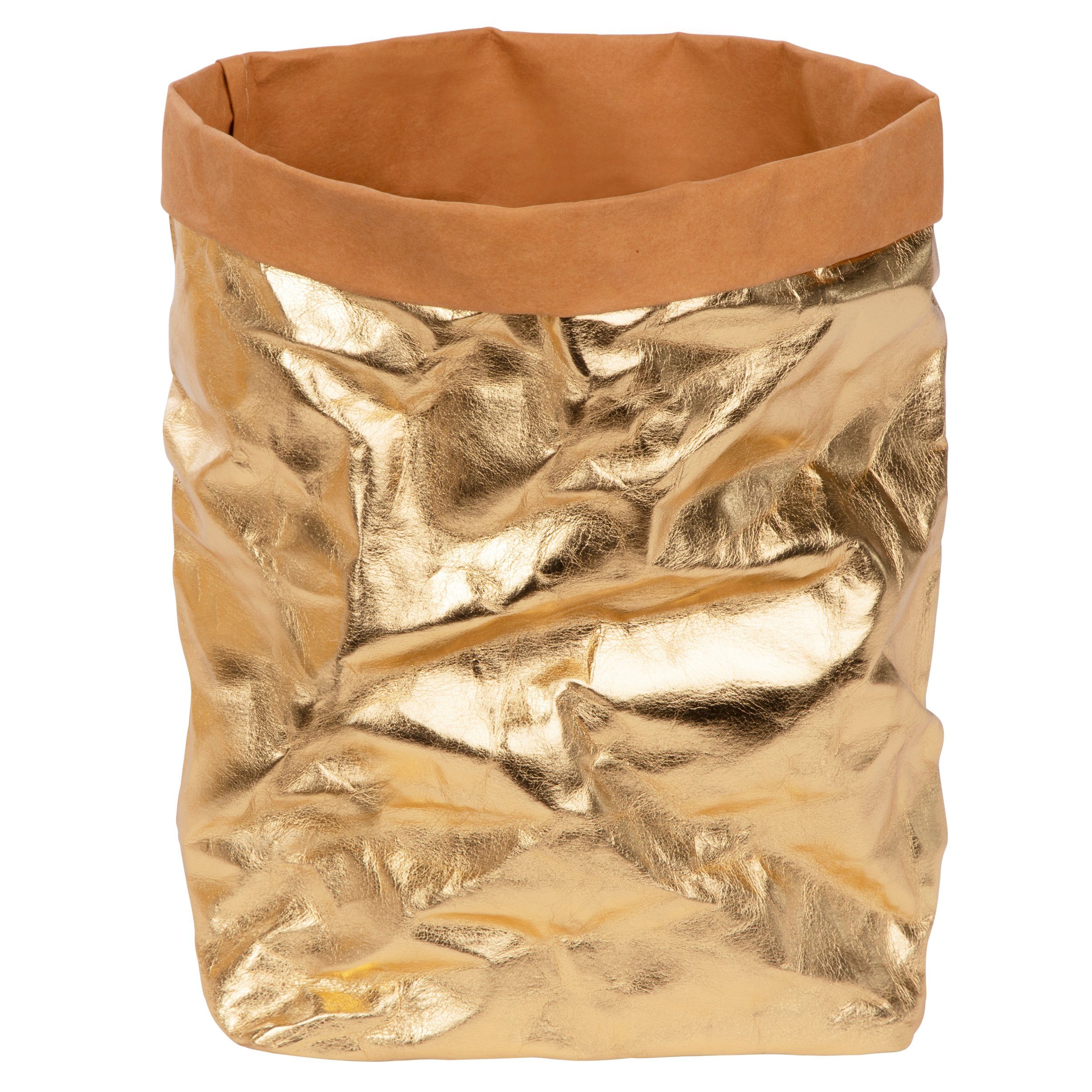 ONVAYA Aufbewahrungskorb Gold, Krempelbox, Dekobox, Geschenkbox waschbar günstig online kaufen