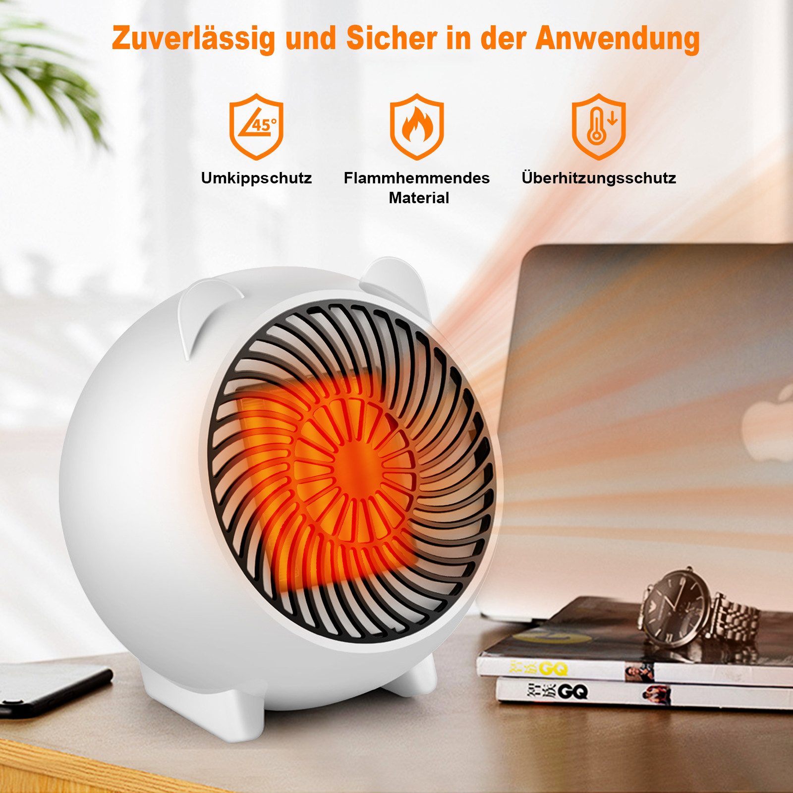 Nettlife Heizlüfter Heizstrahler 500/1000W PTC Keramikheizer günstig online kaufen