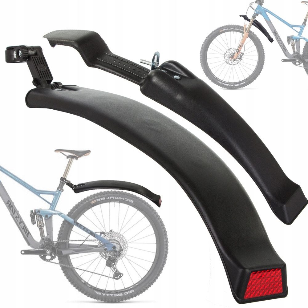 VERK GROUP Schutzblech Fahrrad Schutzblech Set 24‑28 Zoll vorne hinten Spritzschutz (Set, 2 St., Paar), 2‑teilig, vorne + hinten