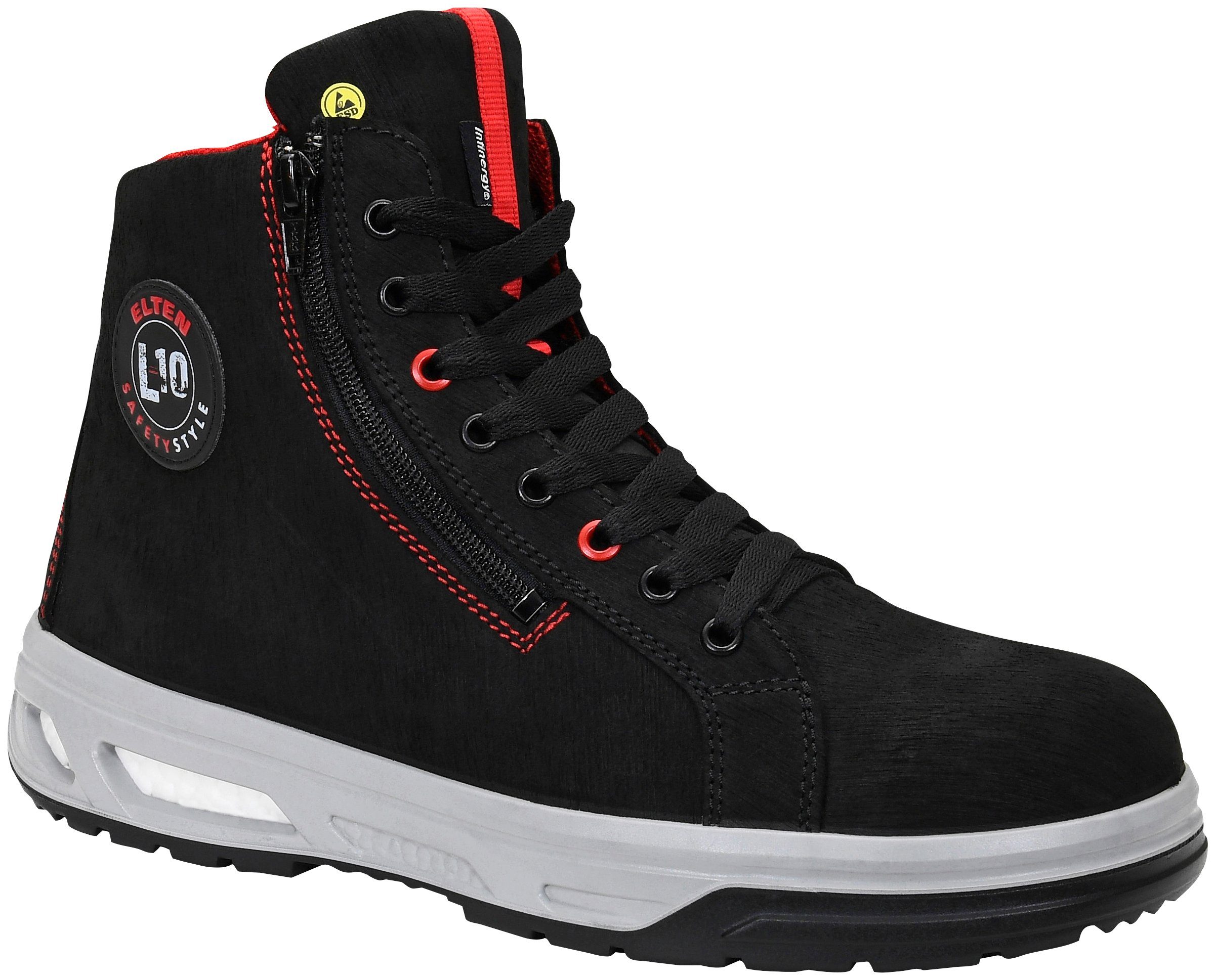 black PRO ESD Elten S3 Einlegesohle Mid ESD XX10 NORMAN Sicherheitsstiefel, Ganzflächige