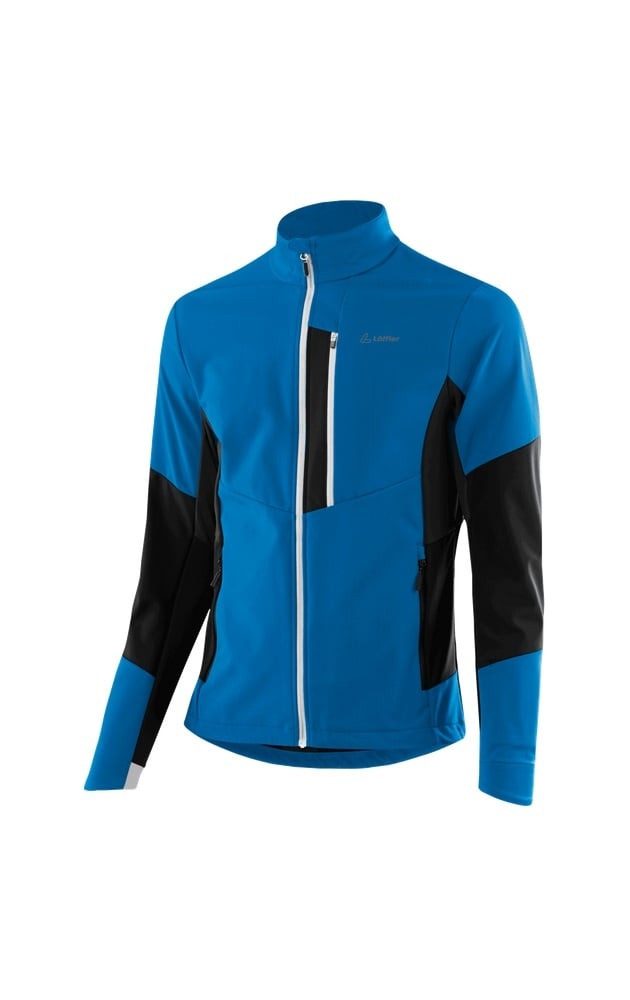 Löffler Softshelljacke XC-Pure TXS (winddicht, atmungsaktiv) blau/schwarz Herren