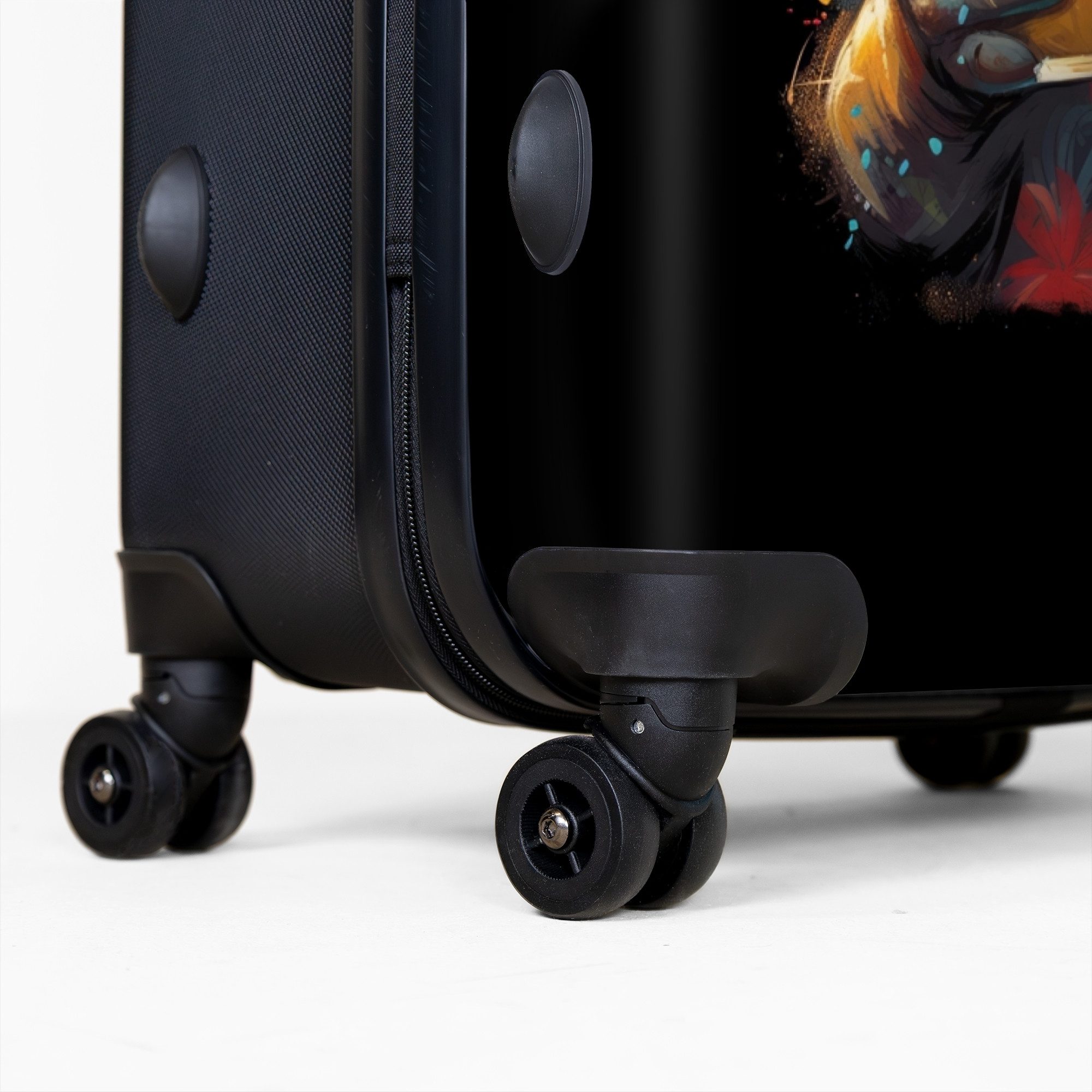 NoBoringSuitcases.com© Hartschalen-Trolley Katze im tropischen Streetart-St günstig online kaufen
