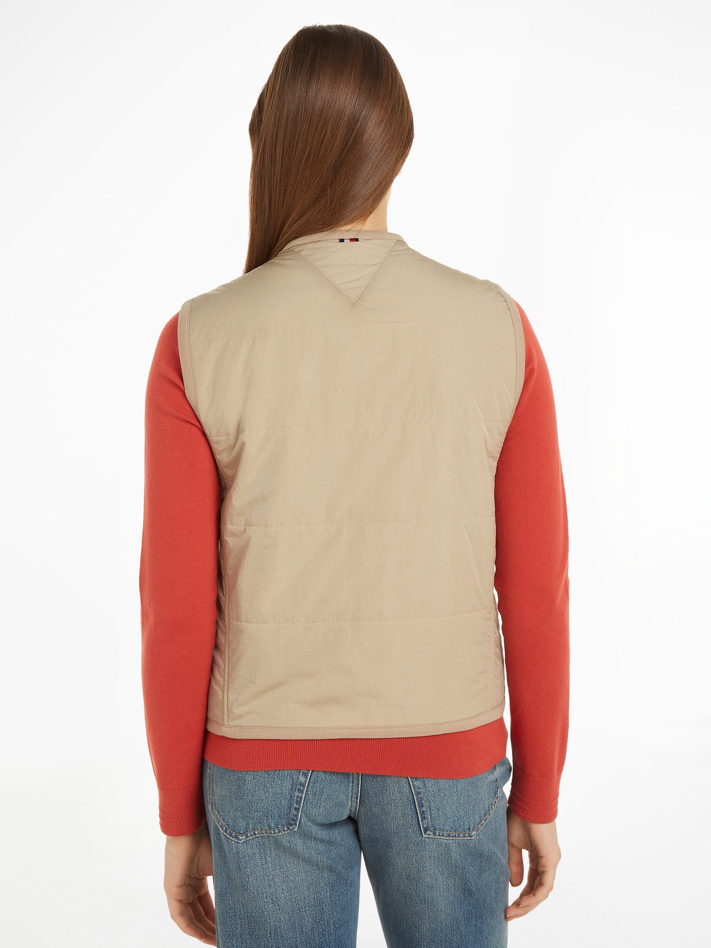 Tommy Hilfiger Steppweste JERSEY LINED VEST mit Tommy Jeans Logo-Flag