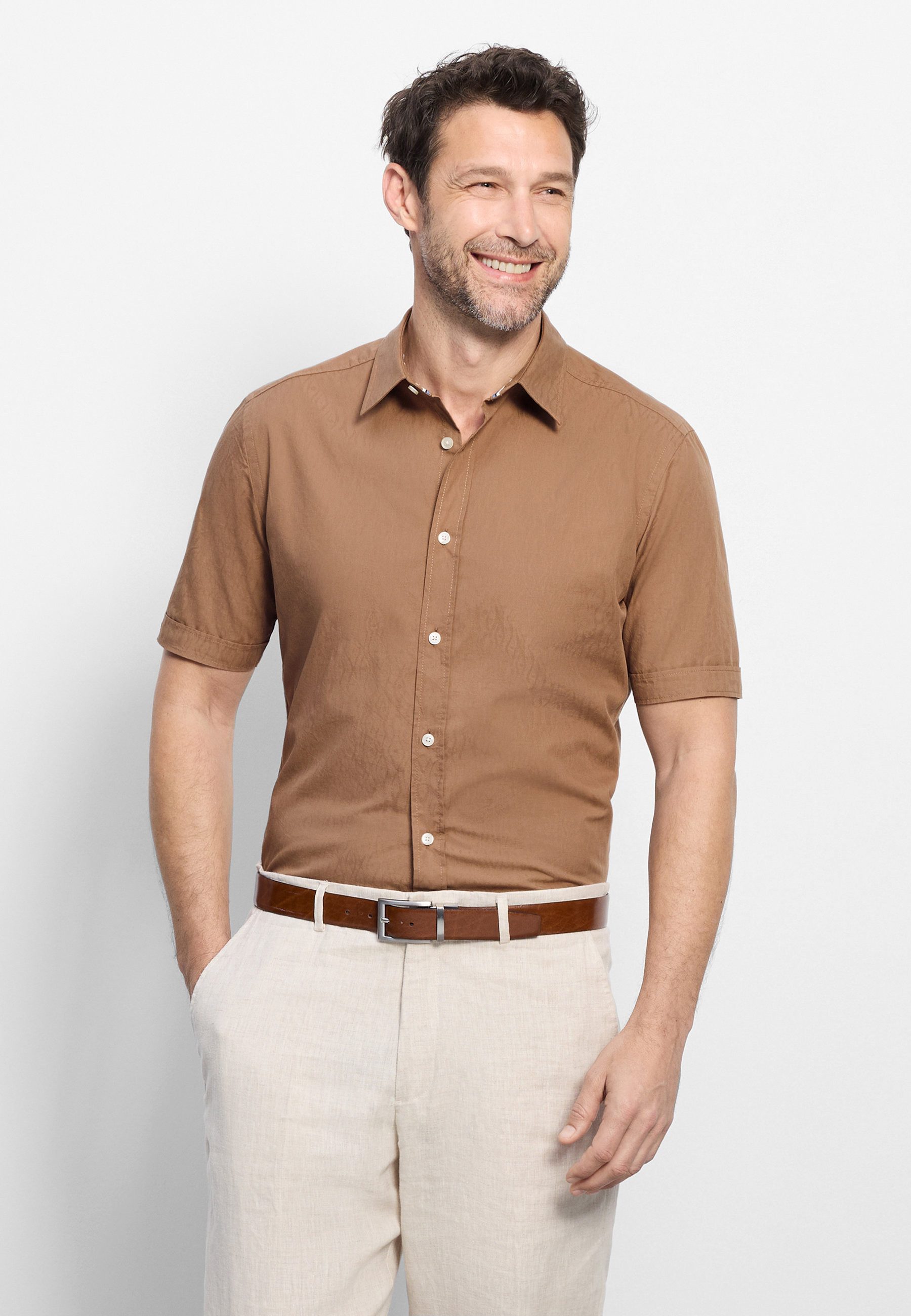 OLYMP Kurzarmhemd OLYMP Casual, Regular Fit, Kent