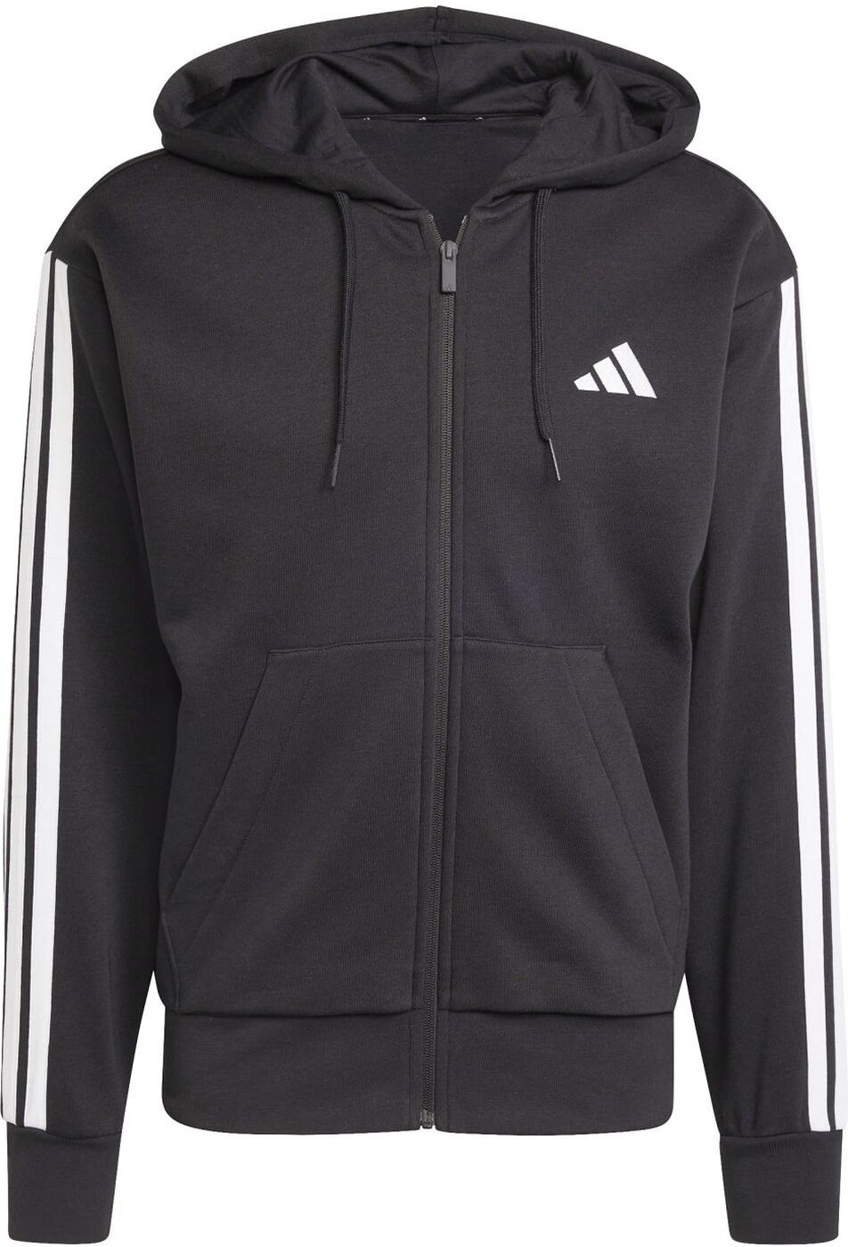 adidas Sportswear Kapuzensweatjacke M 3S FL FZ HD BLACK/WHITE günstig online kaufen