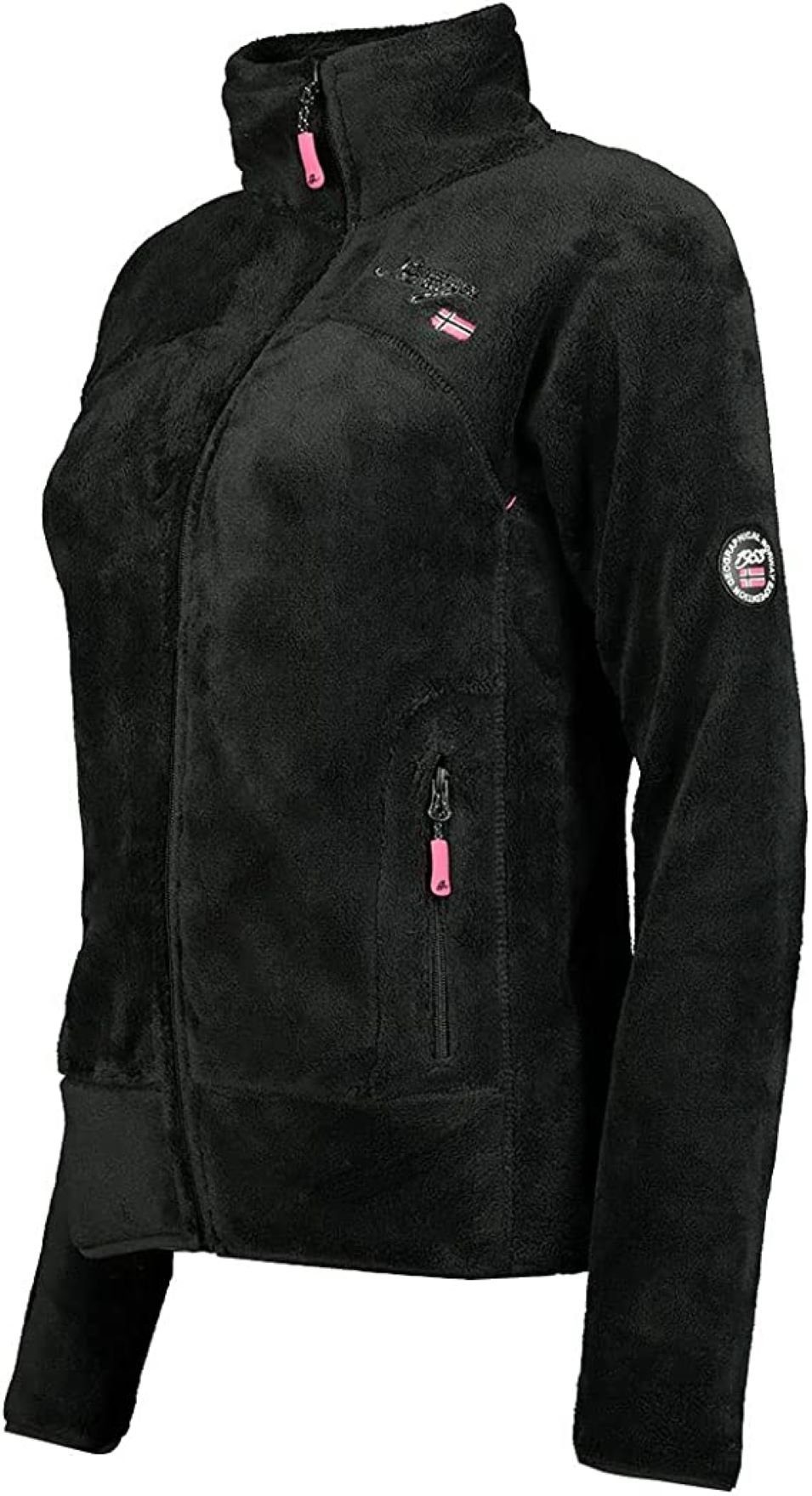 Geographical Norway Fleecejacke Damen Outdoor Jacke brupload schwarz (1-St) Mit Stehragen – Bild 3 von 4