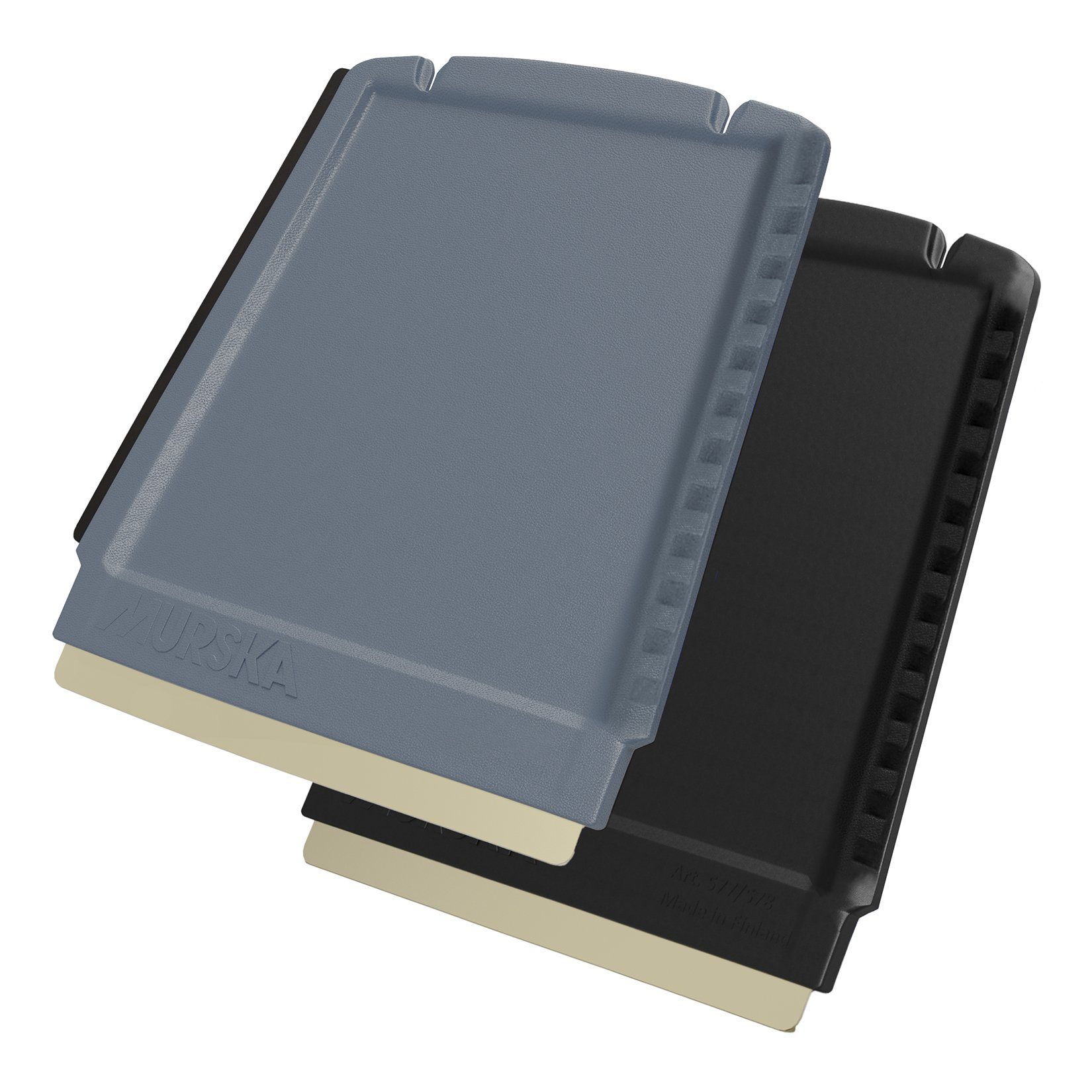 L & P Car Design Eiskratzer Auto 2 Stück 4 in 1 Eisschaber Scheibenreiniger Messingklinge aus Premium HIPS - Messingklinge & Gummilippe - Murska aus Finnland