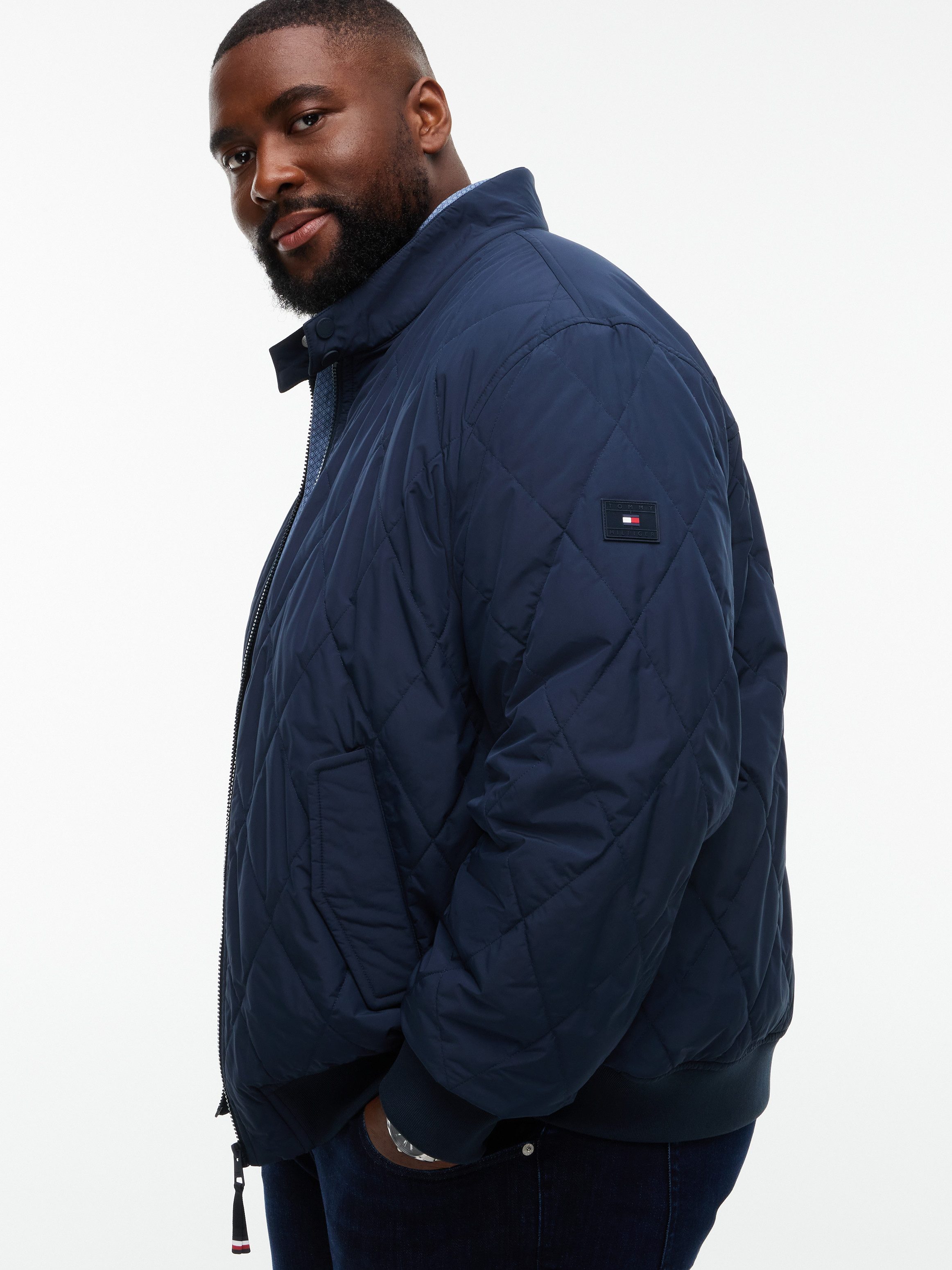 Tommy Hilfiger Big & Tall Blouson BT-PACKABLE QUILTED HARRINGTON im Stepp-Design mit wasserabweisendem Finish – Bild 2 von 5