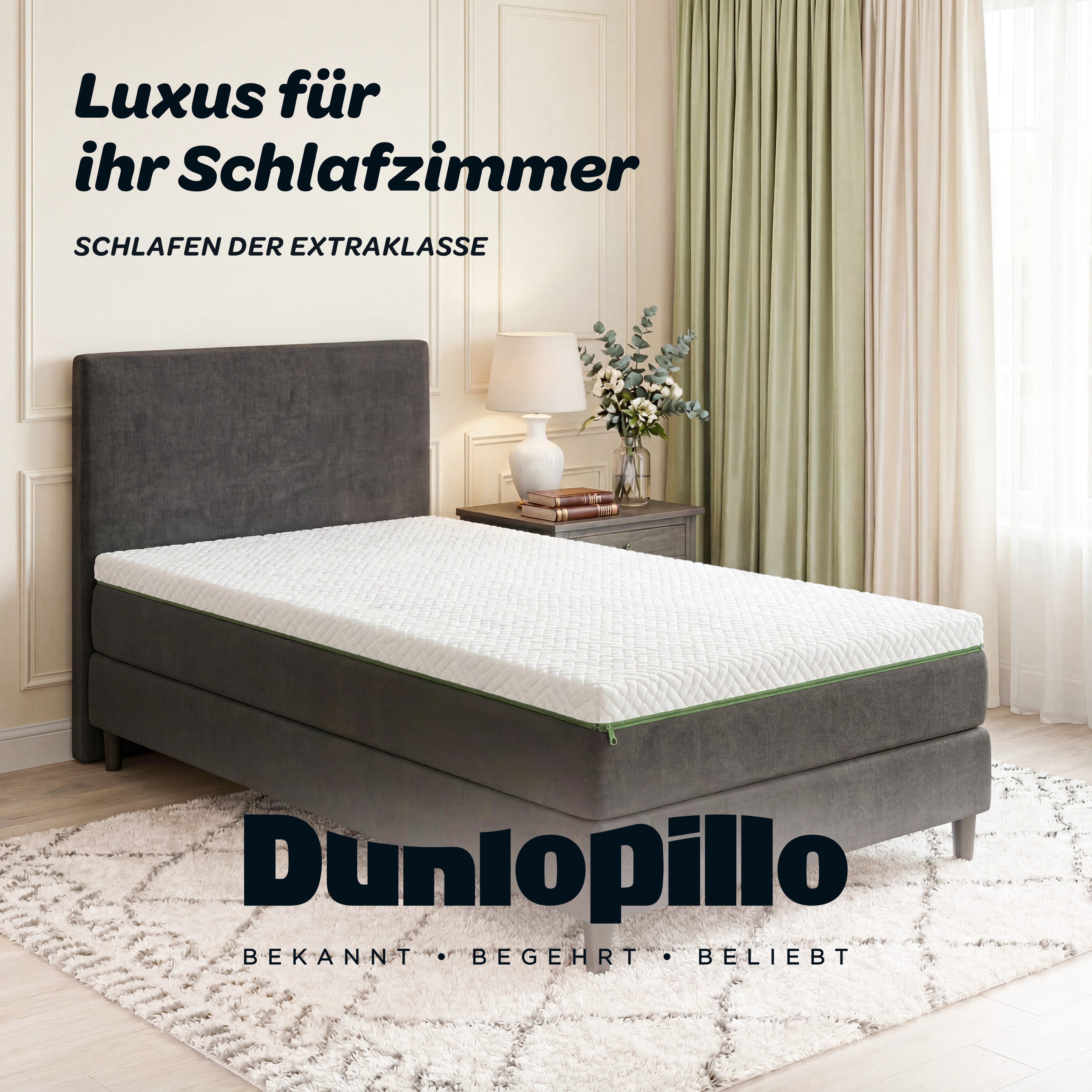 Dunlopillo, Topper Supreme, Premium Kaltschaumtopper, 90x200 & 140x200 cm, 7 cm hoch, Kaltschaum, Ideal für Personen mit Neigung zu nächtlichem Schwitzen