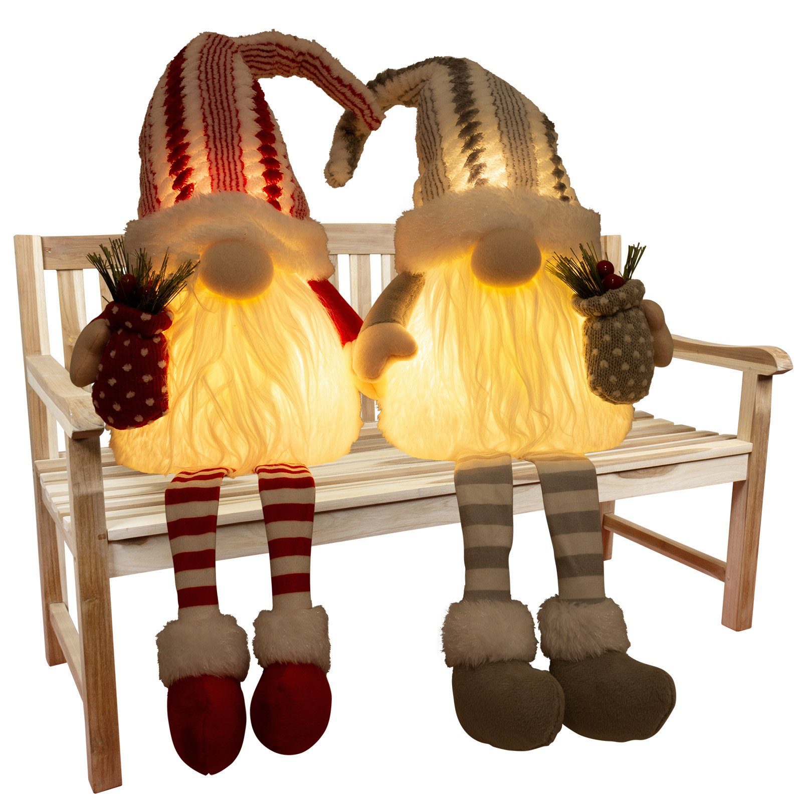 Christmas Paradise Weihnachtsfigur Wichtel mit LED 30cm (70cm) Kantenhocker günstig online kaufen