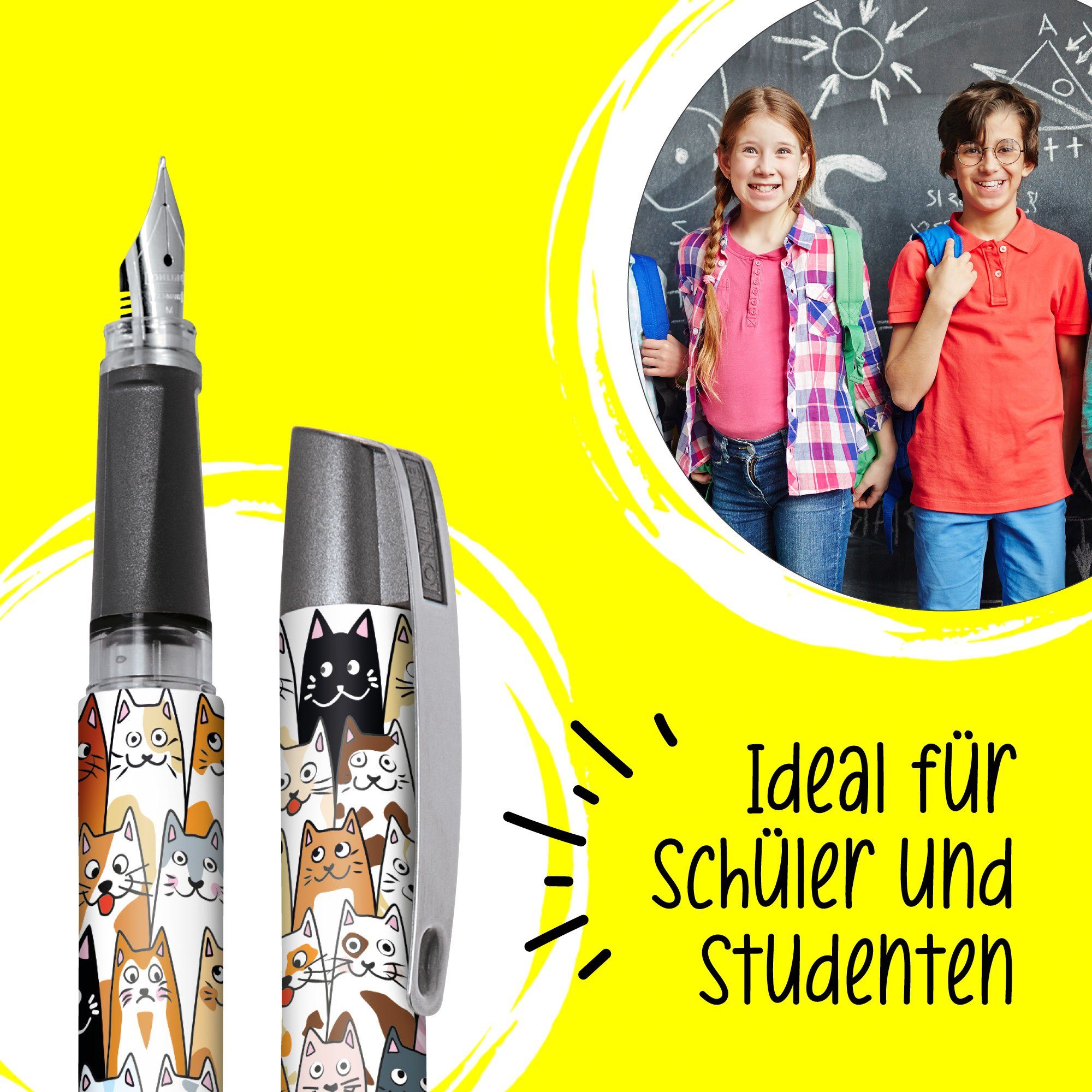 Cats Füller Fluffy Pen Online in die Campus Deutschland Füllhalter, ideal Schule, ergonomisch, für hergestellt