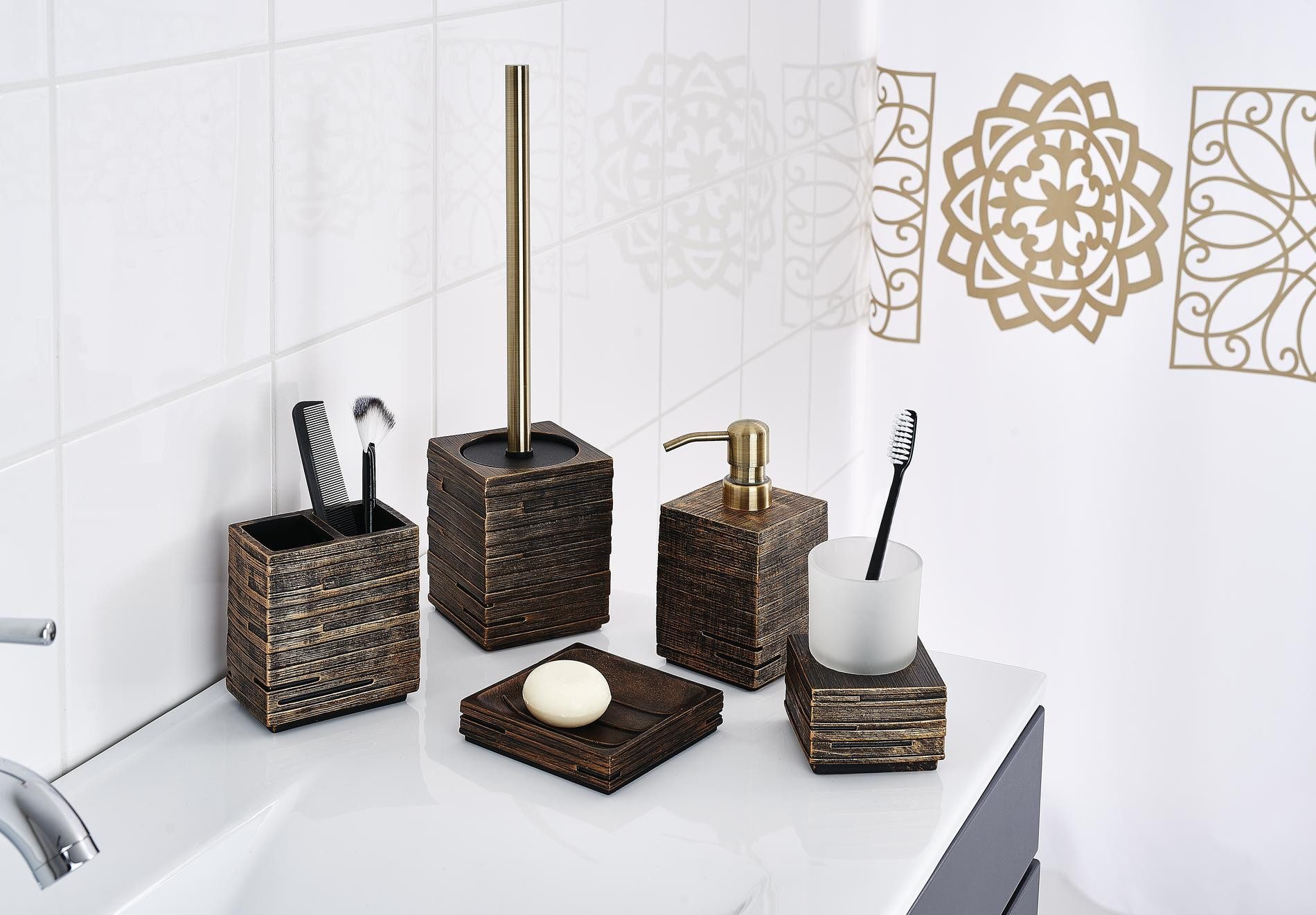 Ridder Badaccessoire-Set Aufbewahrungsbecher Brick bronze günstig online kaufen