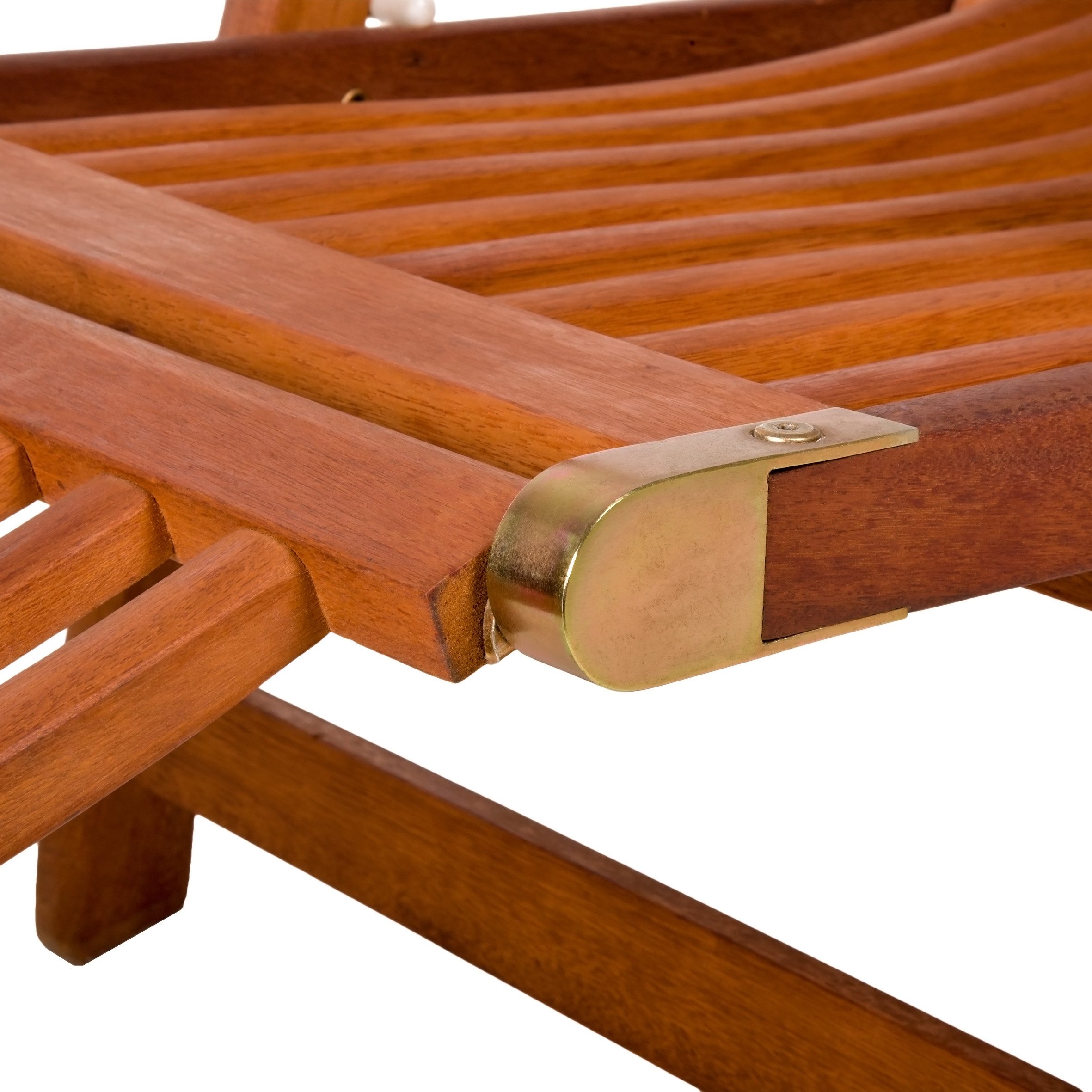 Spetebo Gartenliege Eukalyptus Deckchair mehrfach verstellbar - 163 x 56 cm, Stück, 1 St., Sonnenliege, Holz Gartenliege mit Fußteil klappbar – Bild 4 von 5