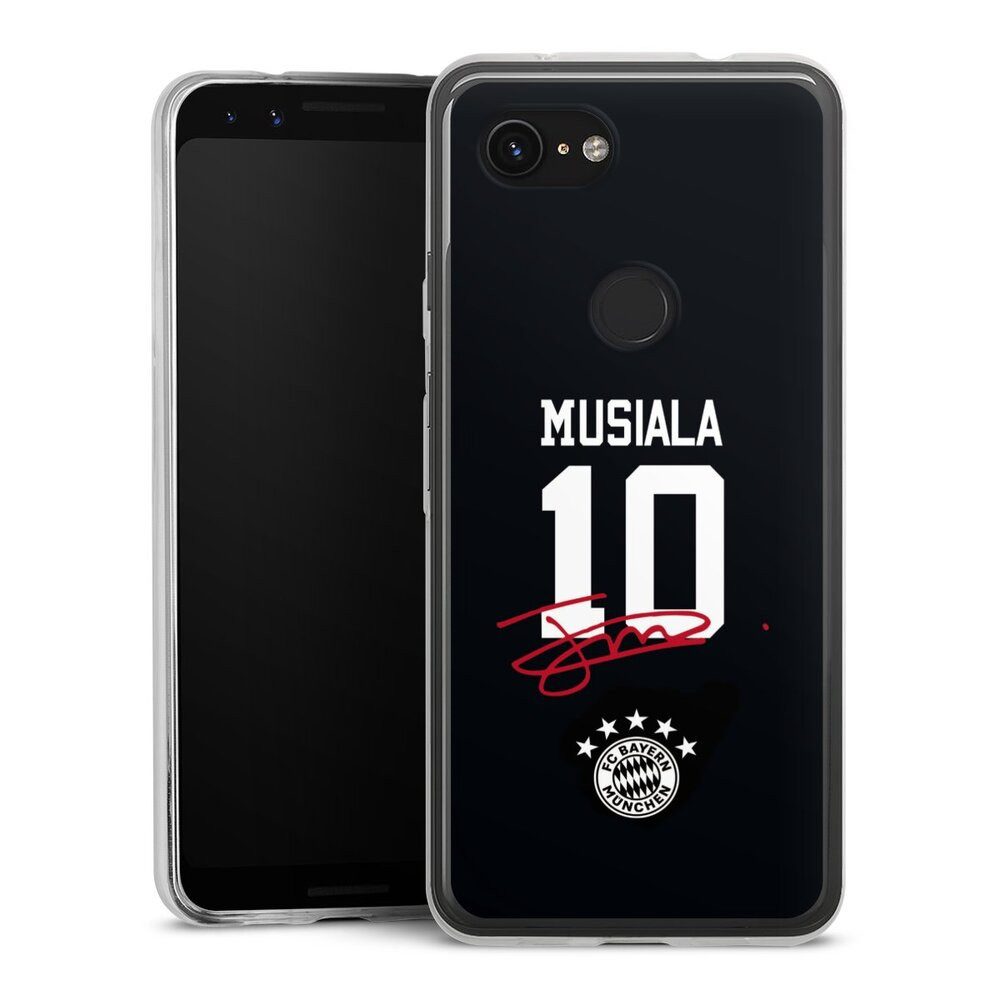 DeinDesign Handyhülle FC Bayern München Jamal Musiala FCB Musiala 10, Google Pixel 3a Slim Case Silikon Hülle Ultra Dünn Schutzhülle
