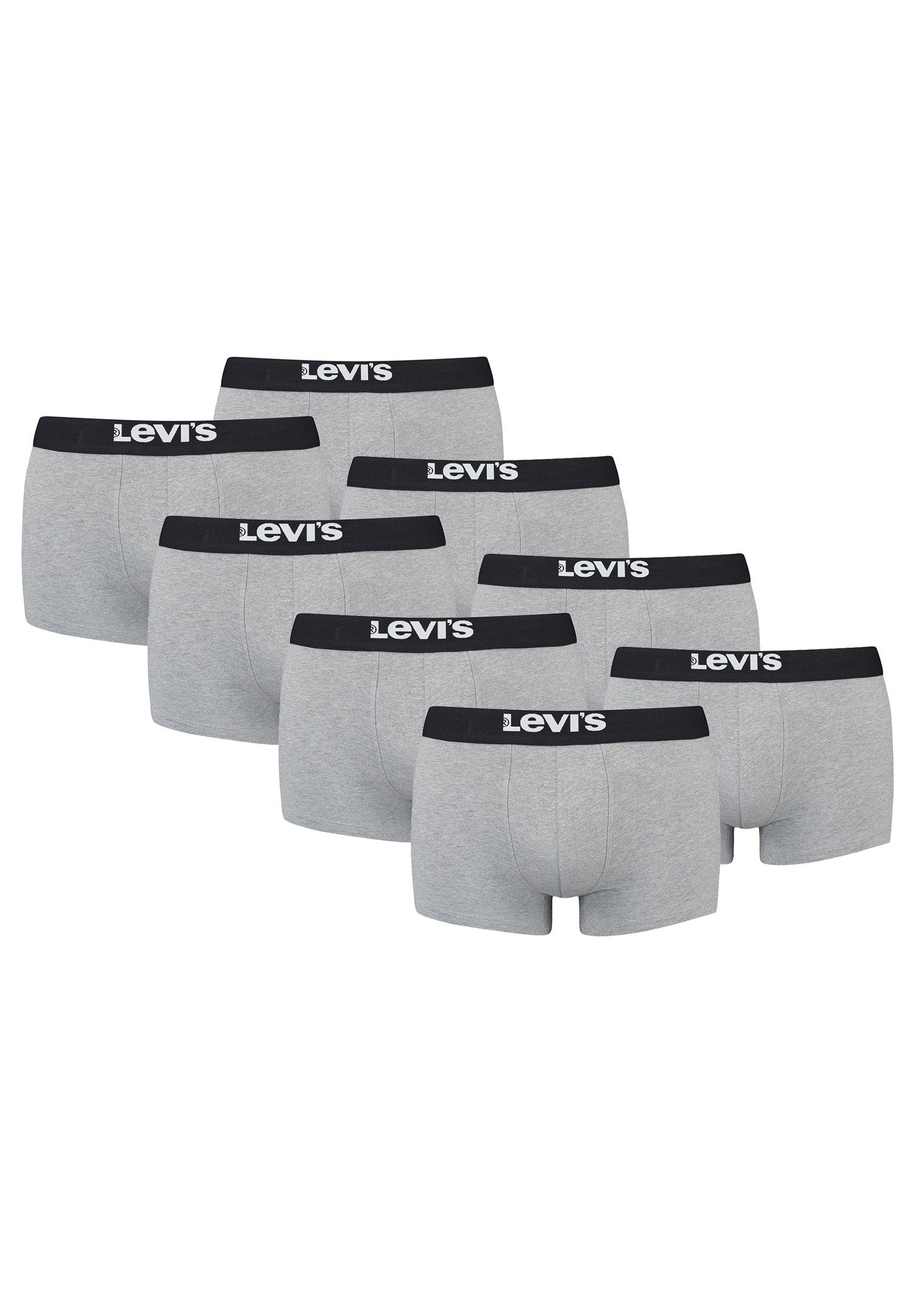 Levi's® Boxershorts LEVIS MEN SOLID BASIC TRUNK ORGANIC CO 8er Pack (Set, 8-St., 8er-Pack) Middle Grey Melange