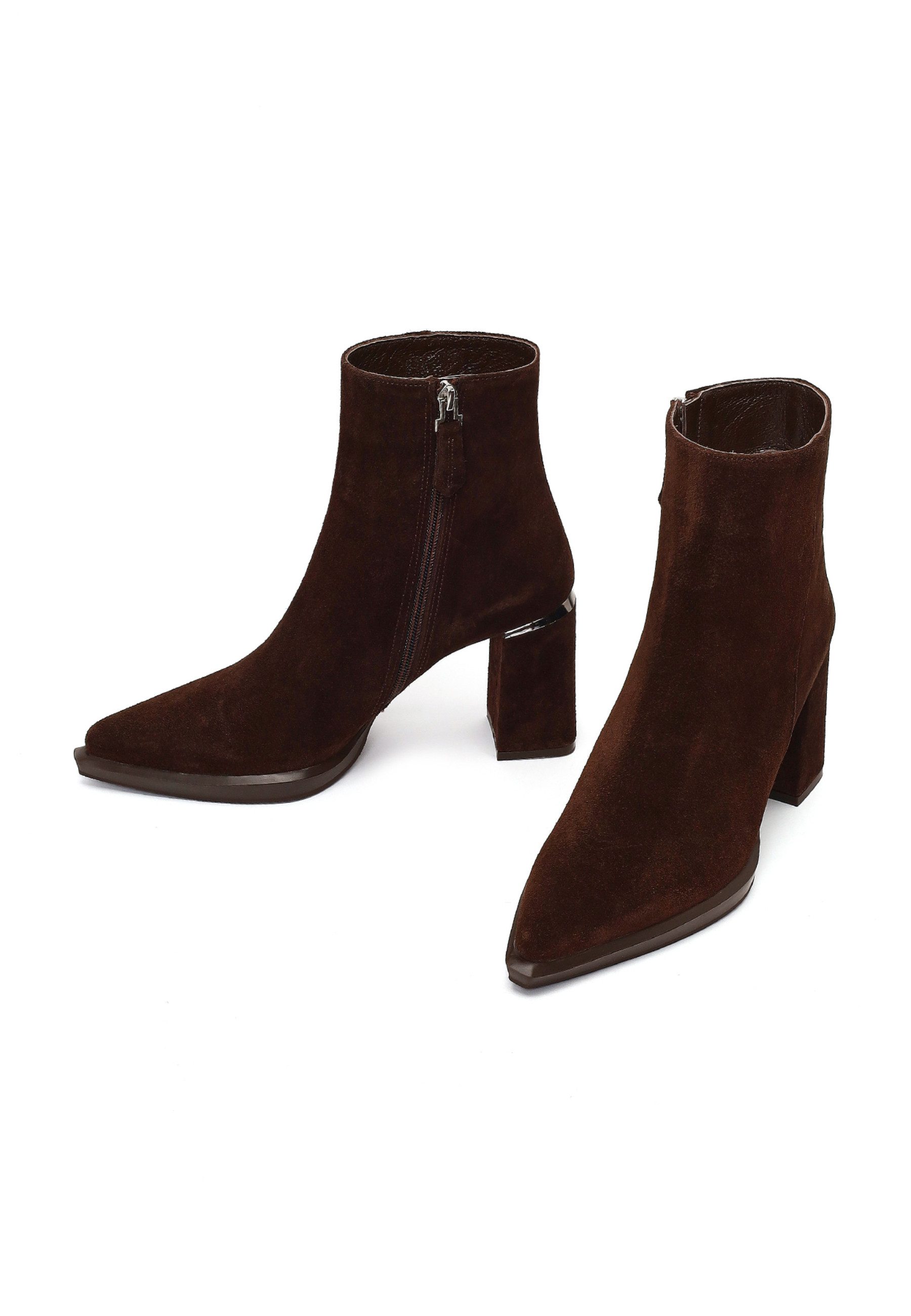 Derimod Absatz-Stiefeletten aus Veloursleder Ankleboots