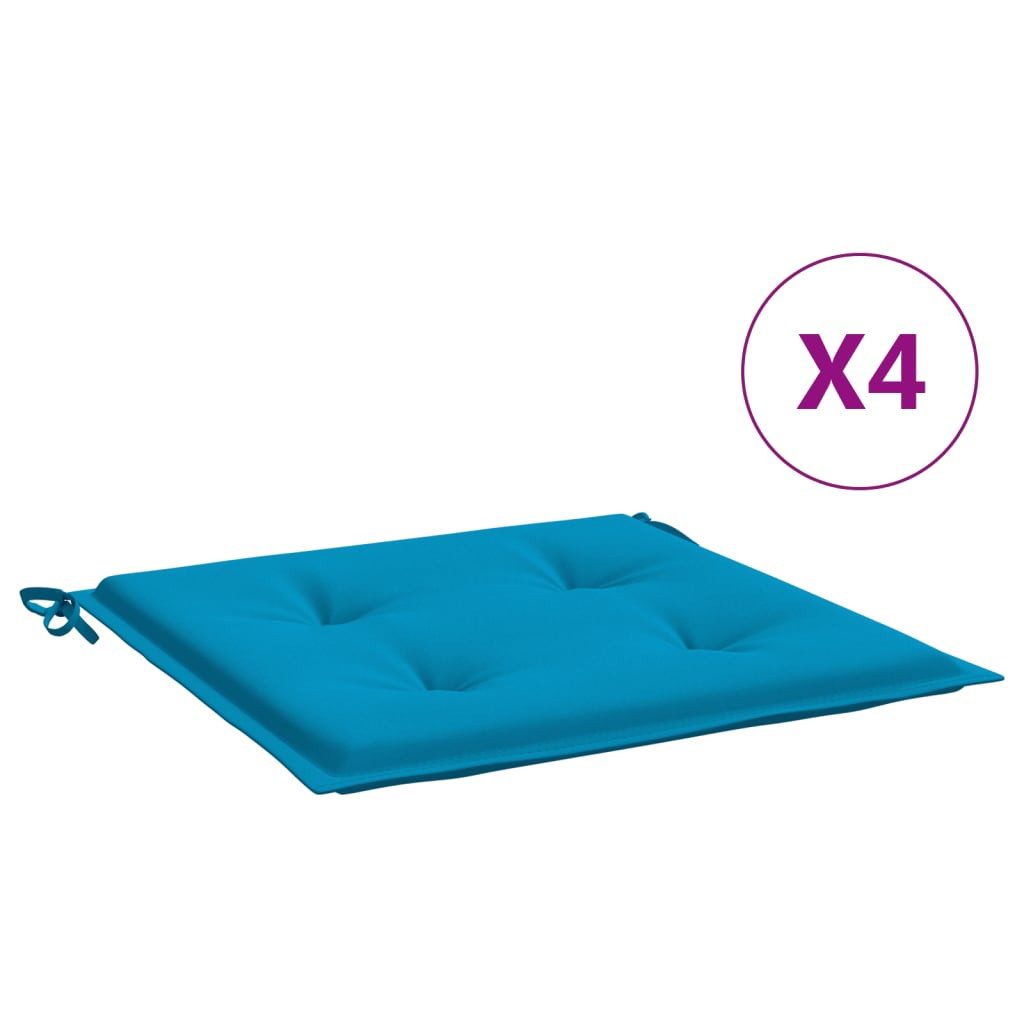 vidaXL Sitzauflage Gartenstuhl-Kissen 4 Stk. Blau günstig online kaufen