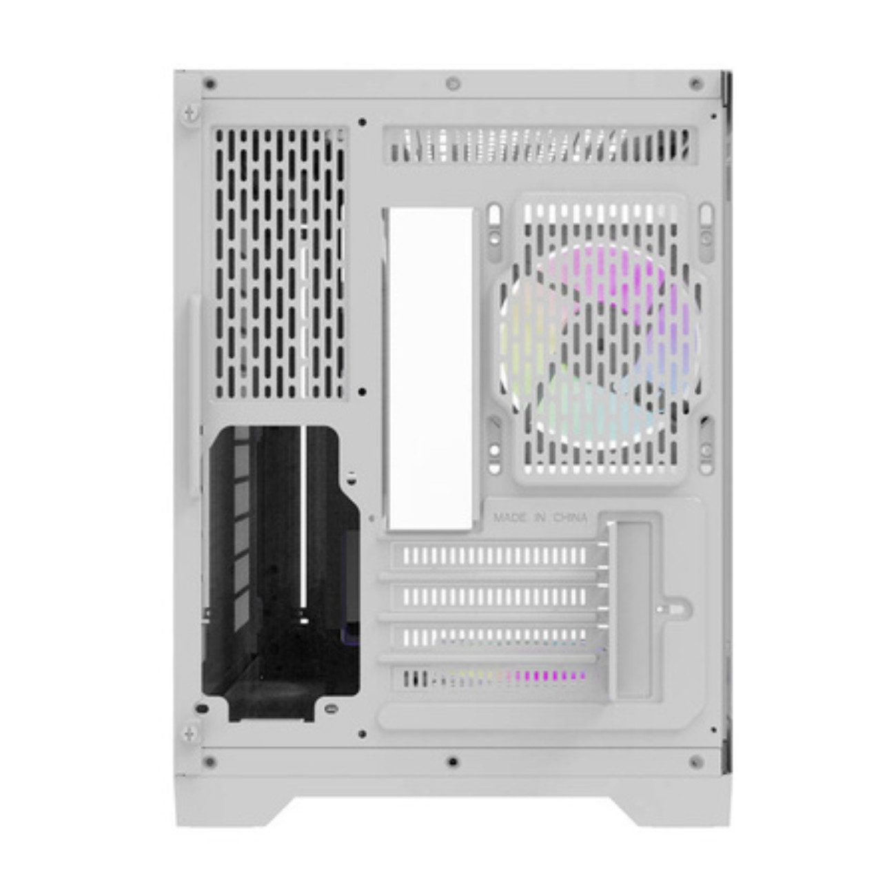 Darkflash PC-Gehäuse FT418, (Einzelartikel, Mini Tower mit 6 ARGB-Lüftern), Mini Tower mit 3 Glasfenstern und 6 ARGB-Lüftern