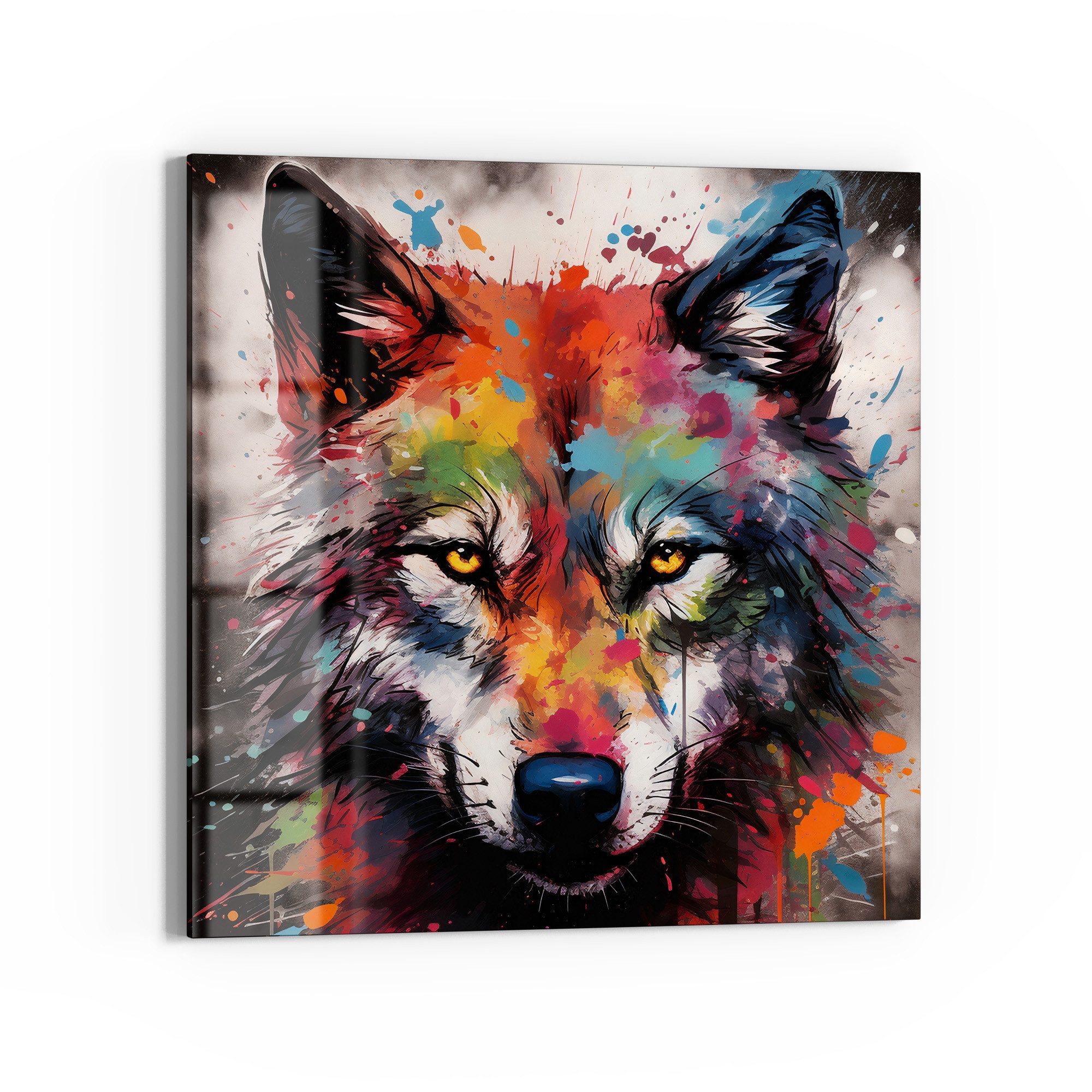 DEQOART Magnettafel 'Farben des Instinkts', Whiteboard Pinnwand beschreibbar