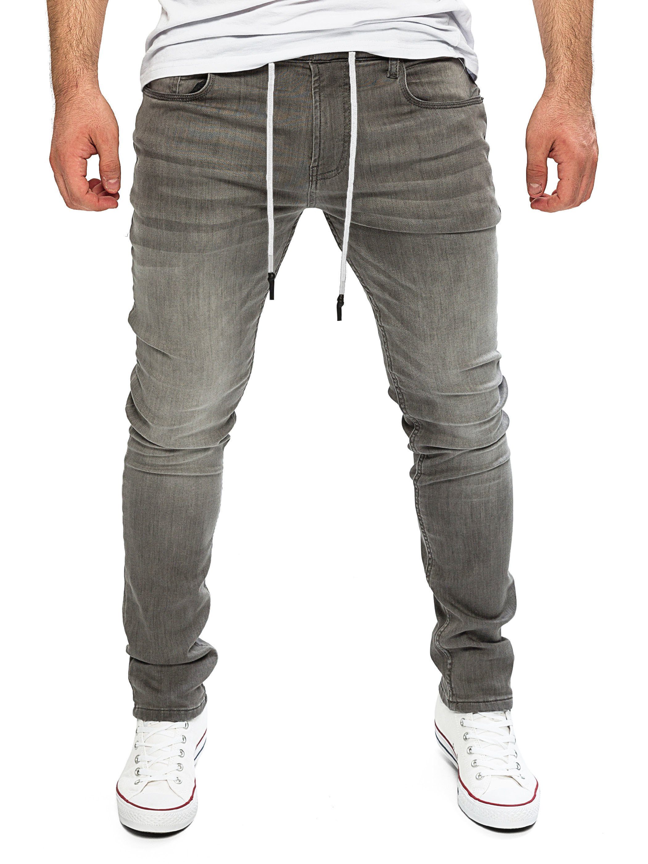 Yazubi Slim-fit-Jeans Herren Sweathose in Jeansoptik Erik Schmale Jeans, mit Stretch-Anteil – Bild 2 von 5