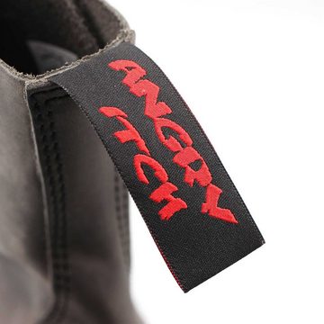ANGRY ITCH Angry Itch 08-Loch Leder Stiefel Vintage Grau Größe 37 Schnürstiefel aus echtem Leder, mit Stahlkappe